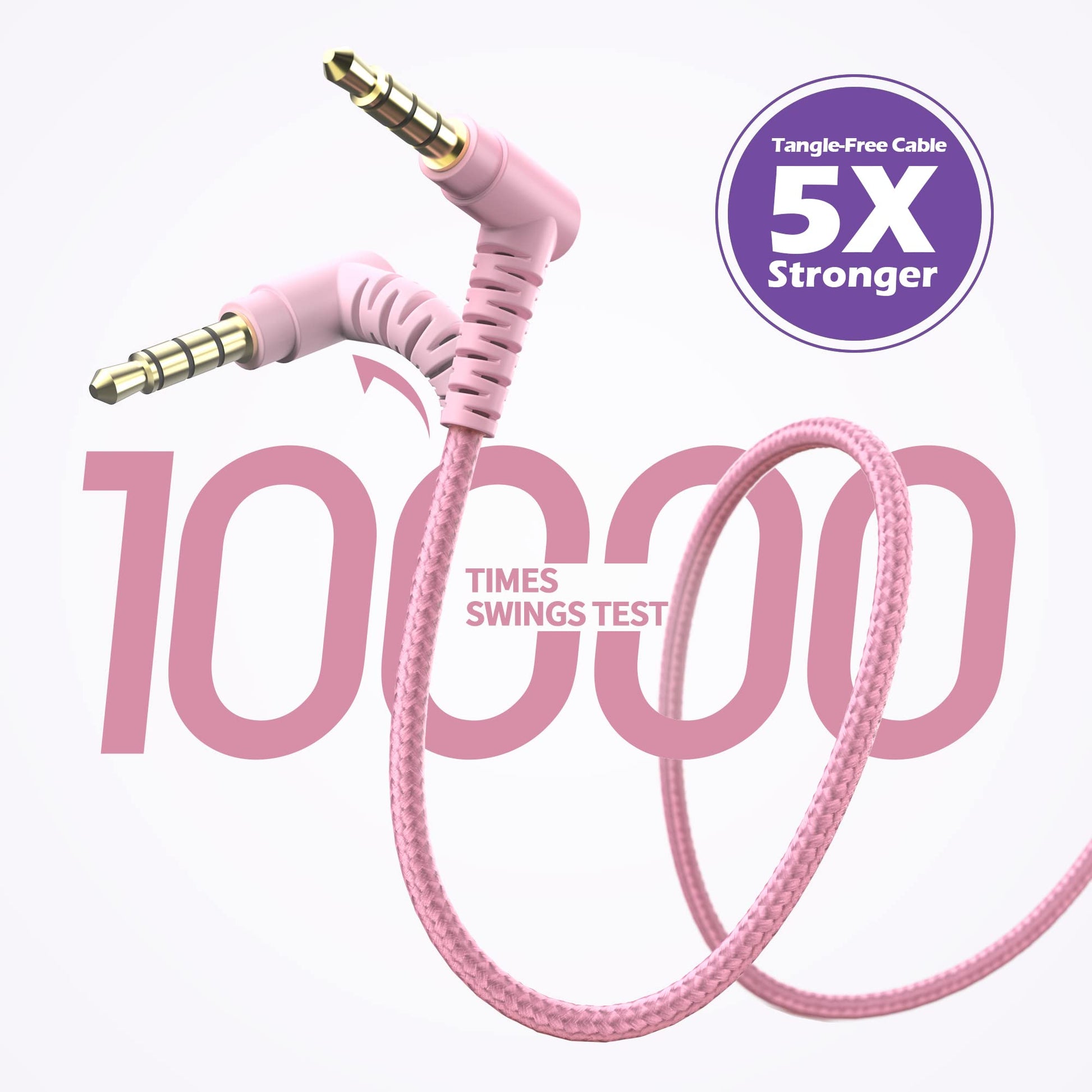 Auriculares Diadema AILIHEN Púrpura Rosa con Micrófono Plegables Ajustables para Niños