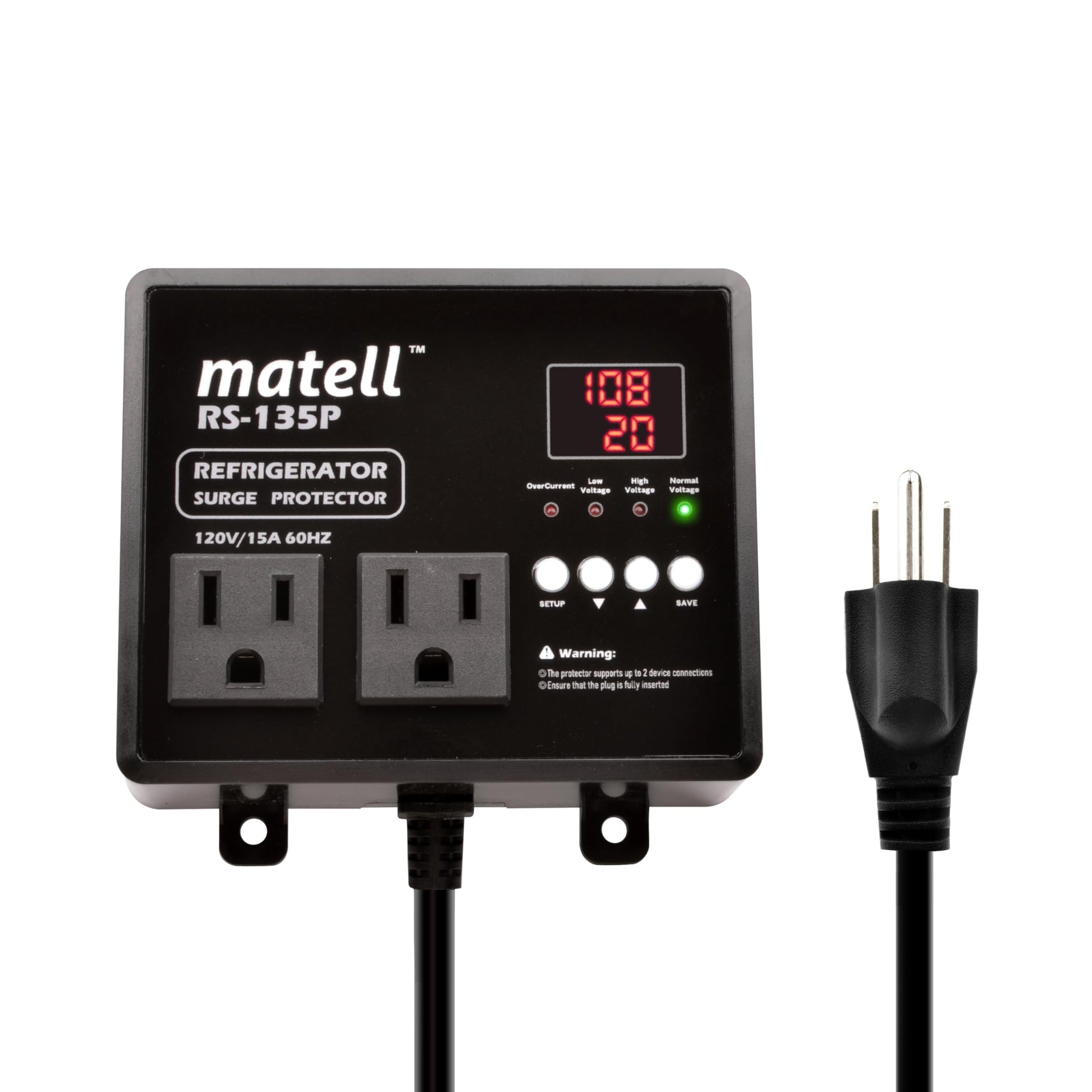 Protector de Sobretensiones Matell para Refrigerador Doble Voltaje con Retardo de Tiempo