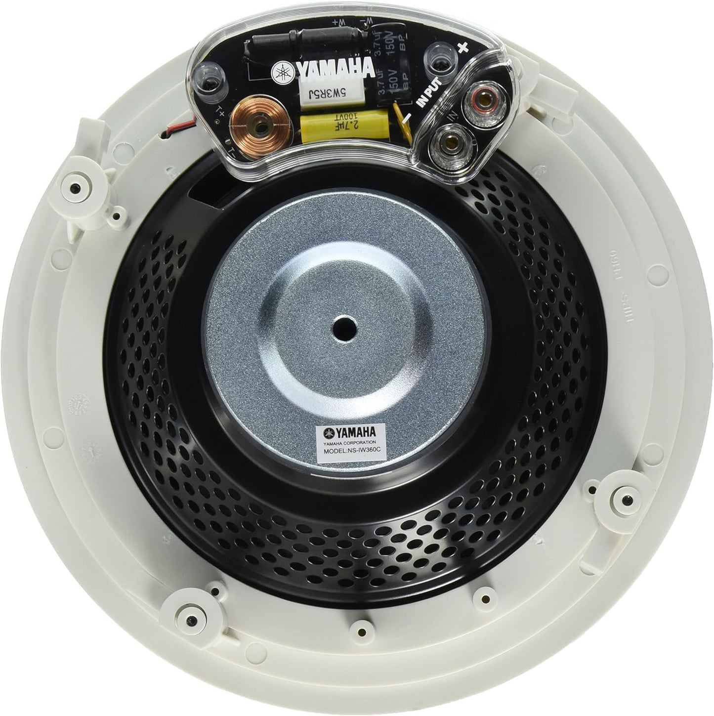 YAMAHA NSIW360C Sistema de altavoces de techo de 2 vías, color blanco (2 altavoces)