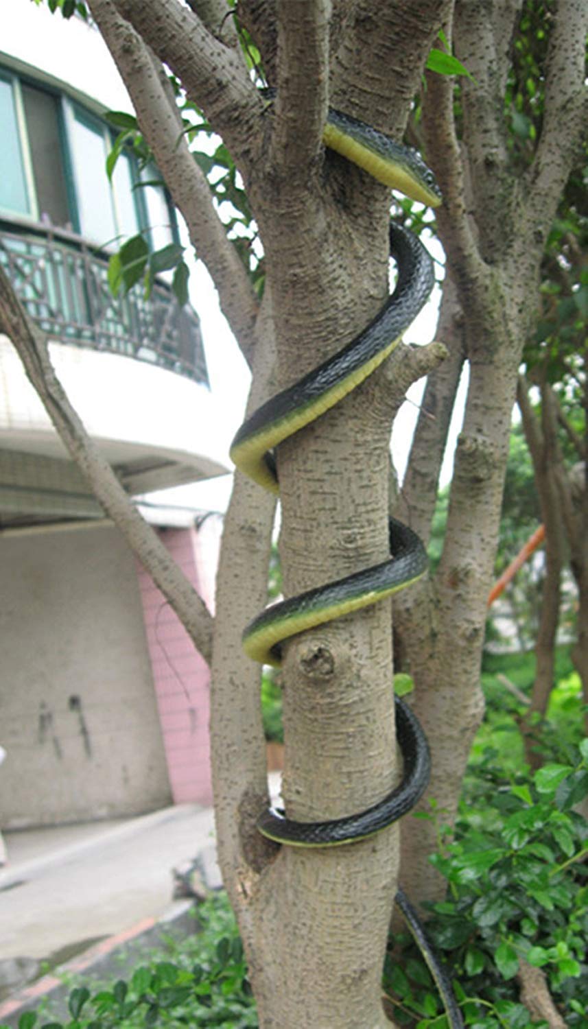 Brandon-super Realistic Rubber Black Snake 52 Inch Long Scare Toy