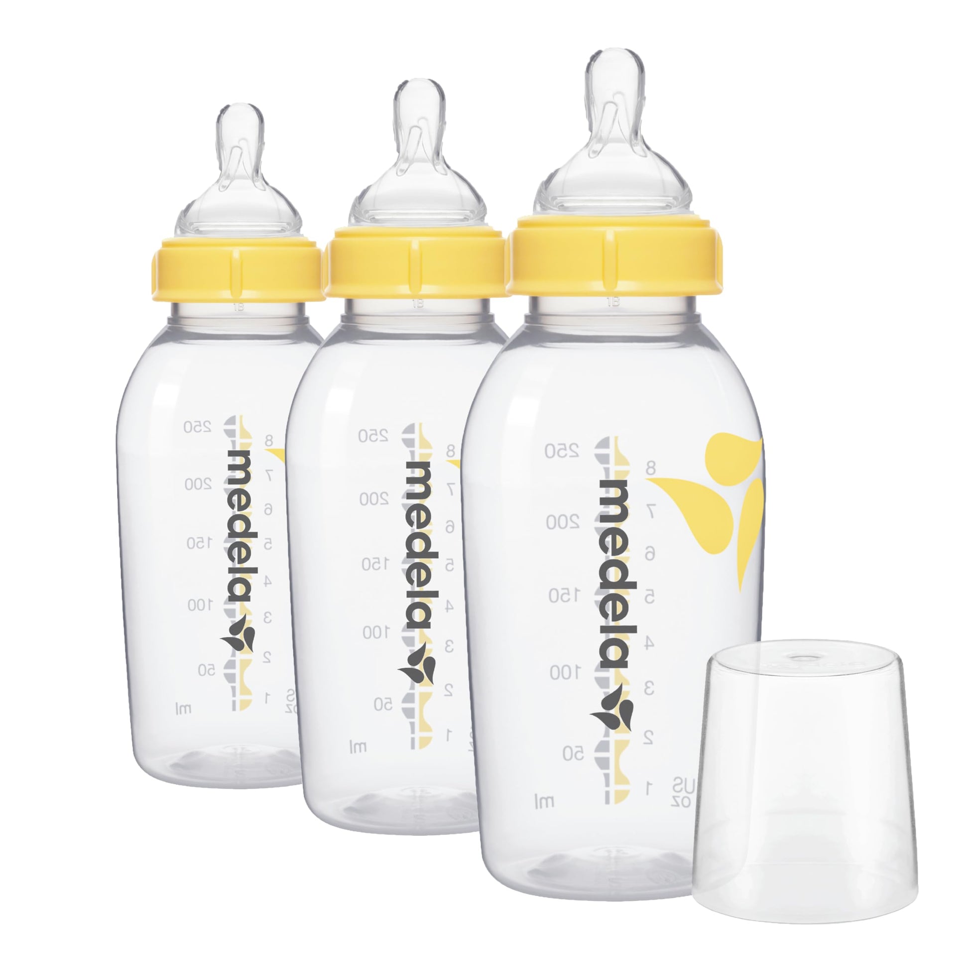 Biberones Medela Set de 3 Botellas con Tetinas de Flujo Medio
