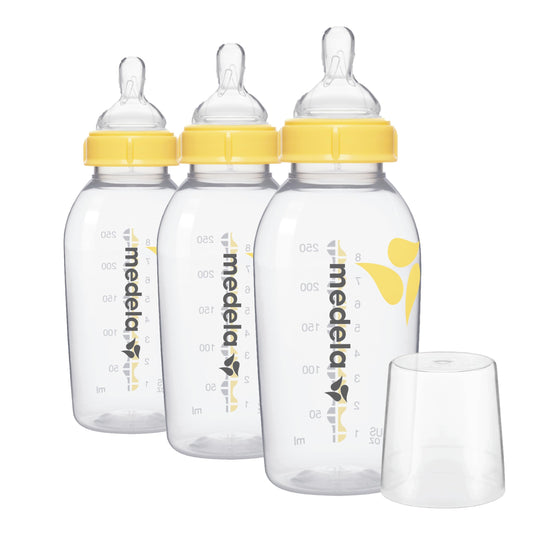 Biberones Medela Set de 3 Botellas con Tetinas de Flujo Medio