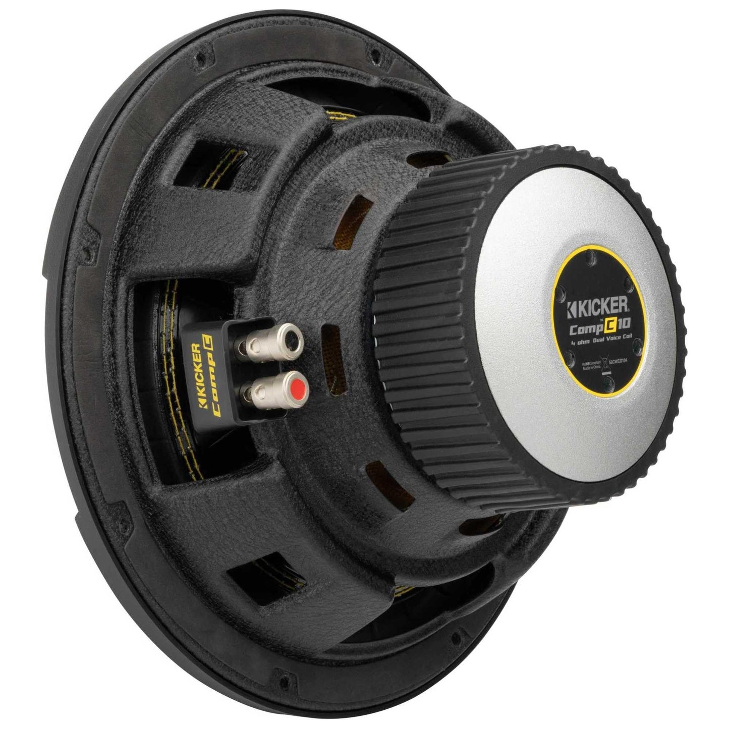 Kicker 50CWCD104 CompC Subwoofer de 10 pulgadas, doble 4 ohmios