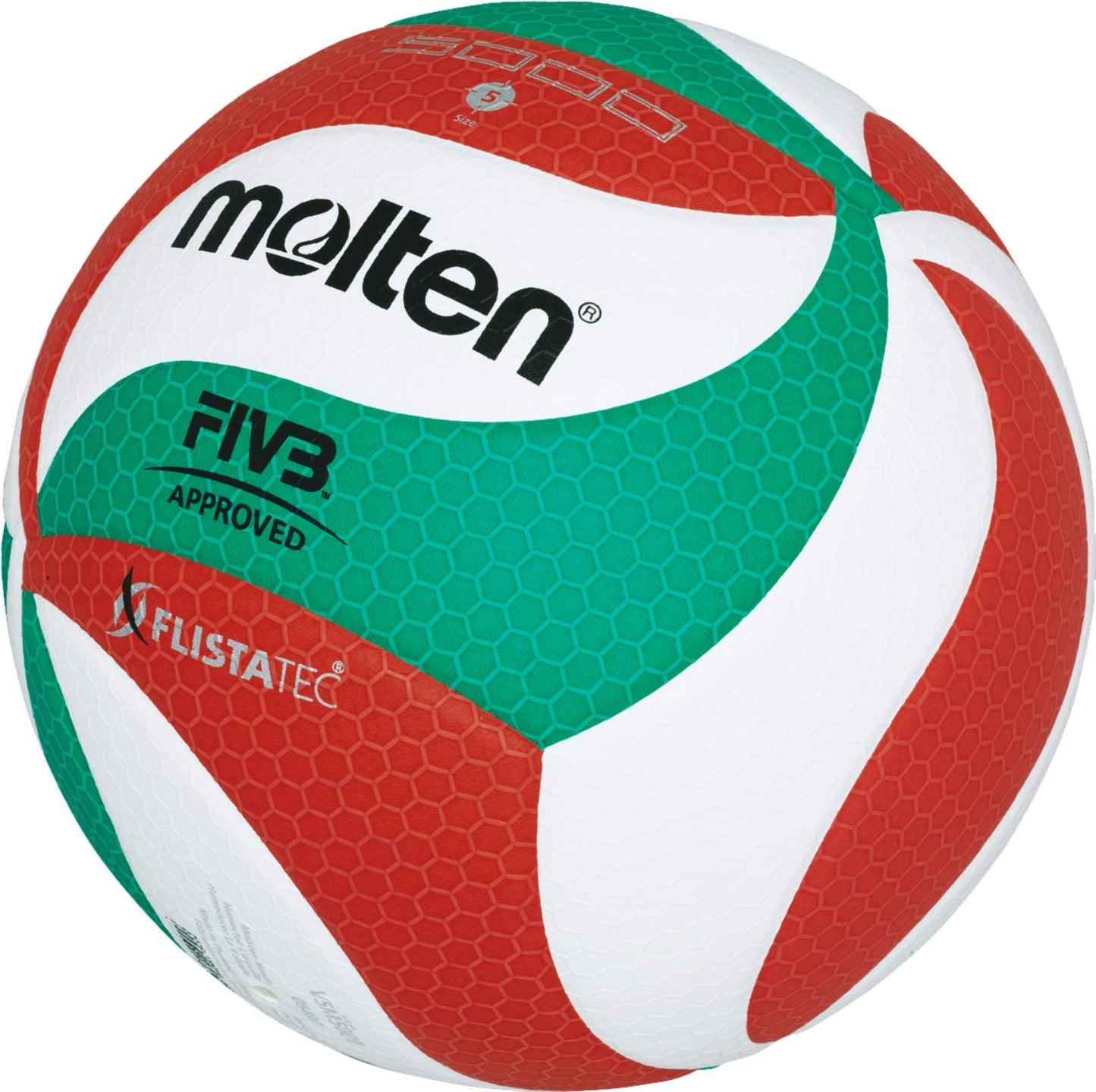 Balón de Voleibol Molten Blanco Verde Rojo 5