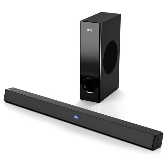 Barra de Sonido AOC ACS3410 Negro con Altavoz Bluetooth de 85 W para Cine en Casa