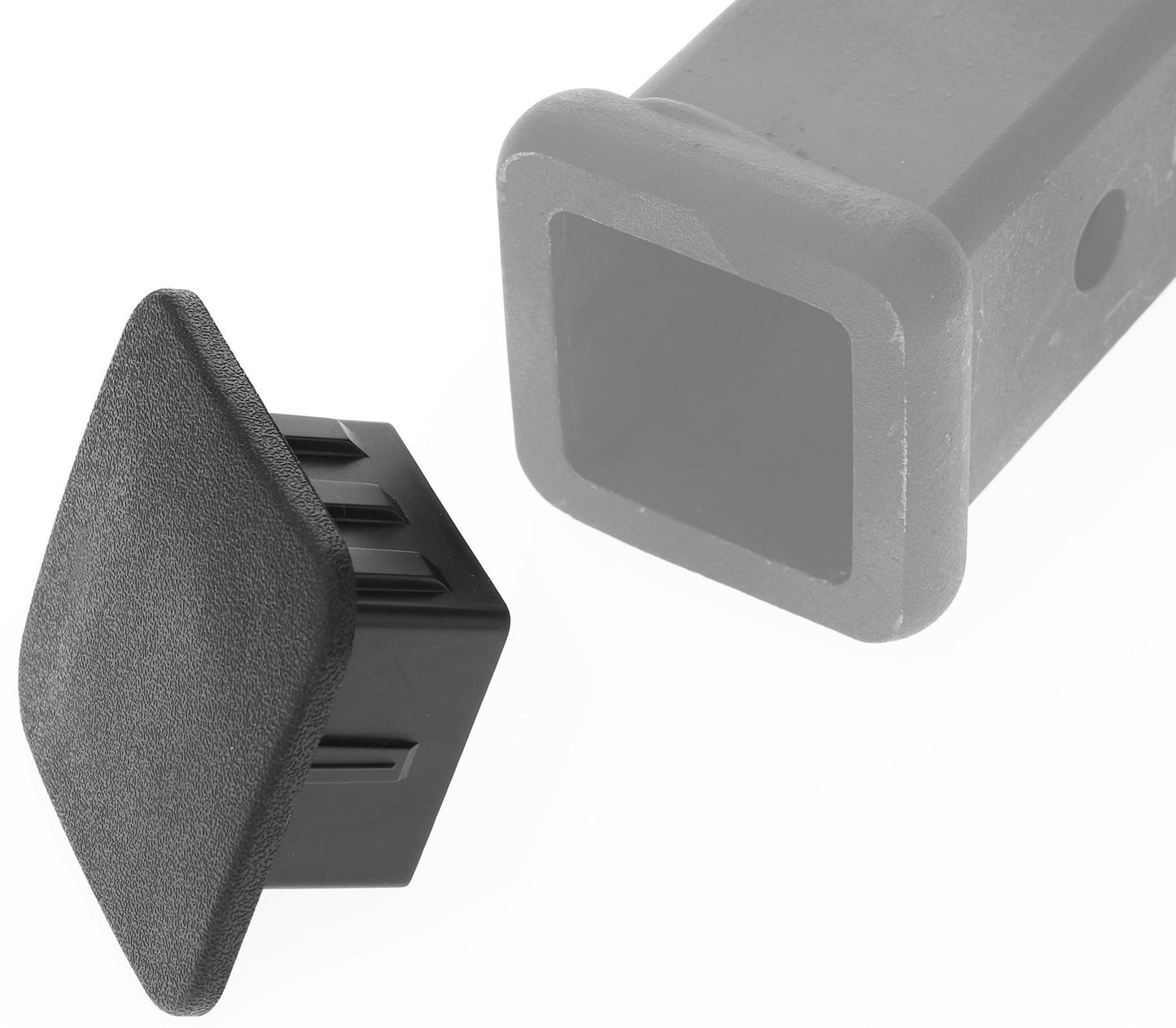 2" Trailer Hitch Cover tube Plug Insert Fits 2" Receivers (Plain Black)