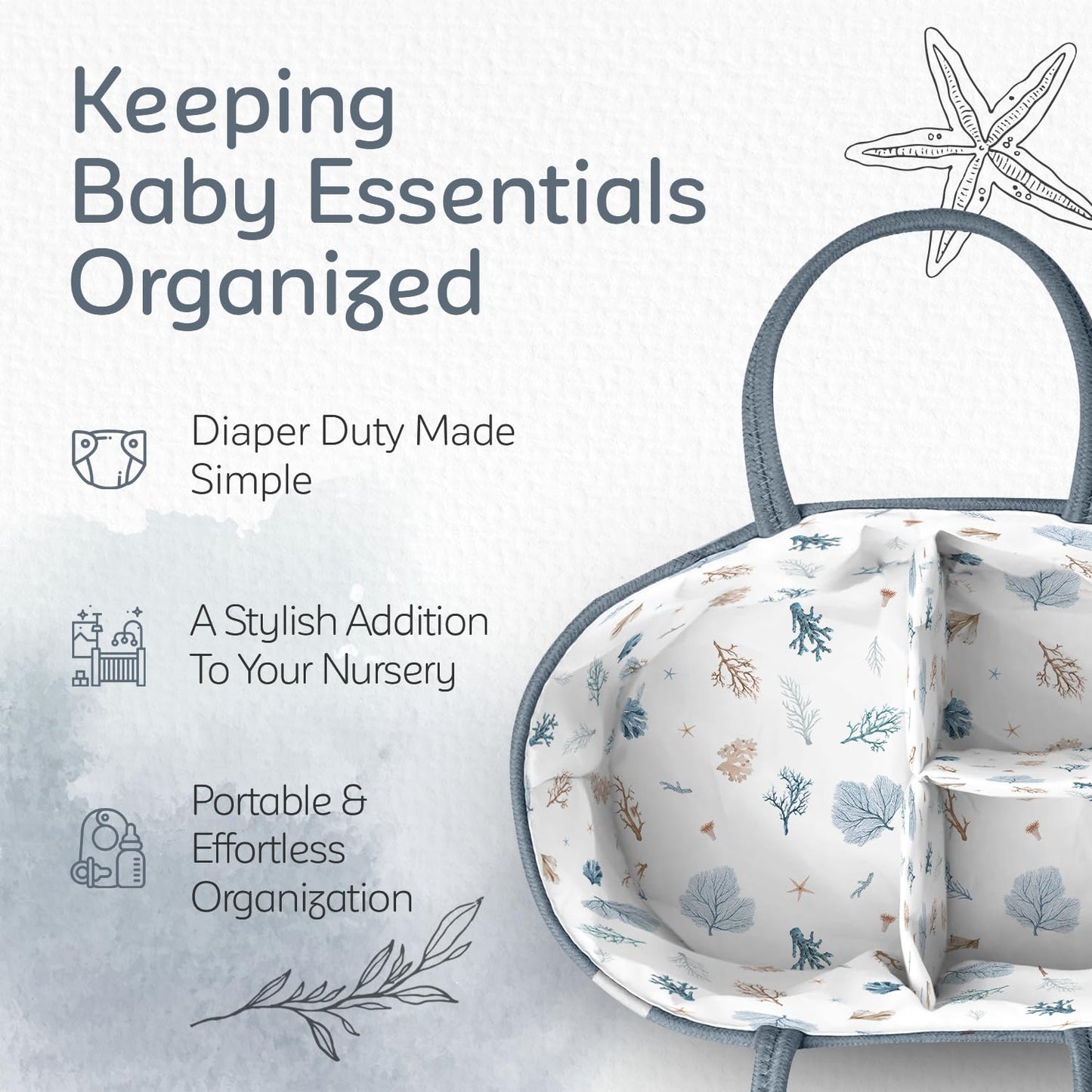 KiddyCare Pañal Caddy Azul Patrón