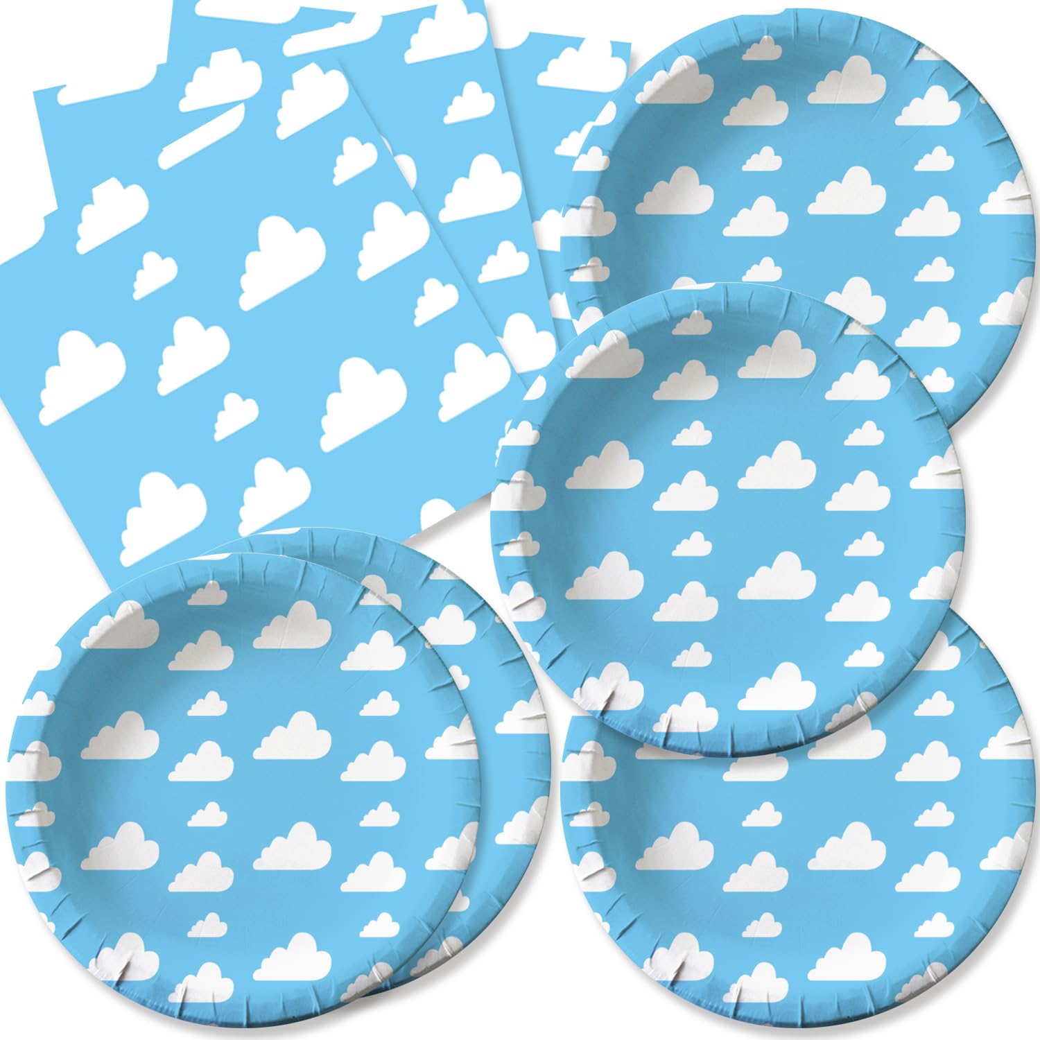 Suministros de Fiesta Nubes Blancas Cielo Azul para Decoración de Cumpleaños de Dibujos Animados