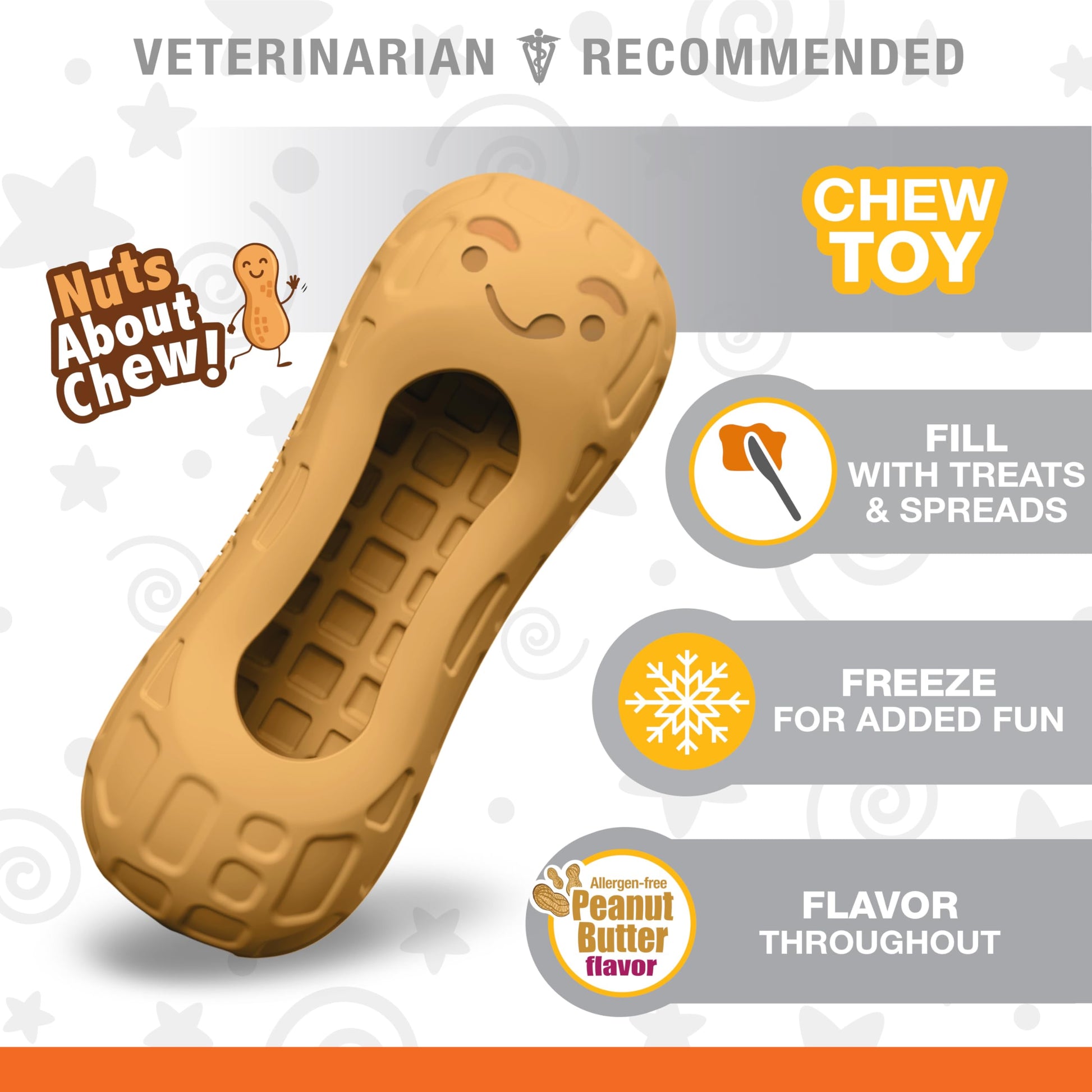 Juguete Masticable Nylabone Maní Sabor Mantequilla para Perros