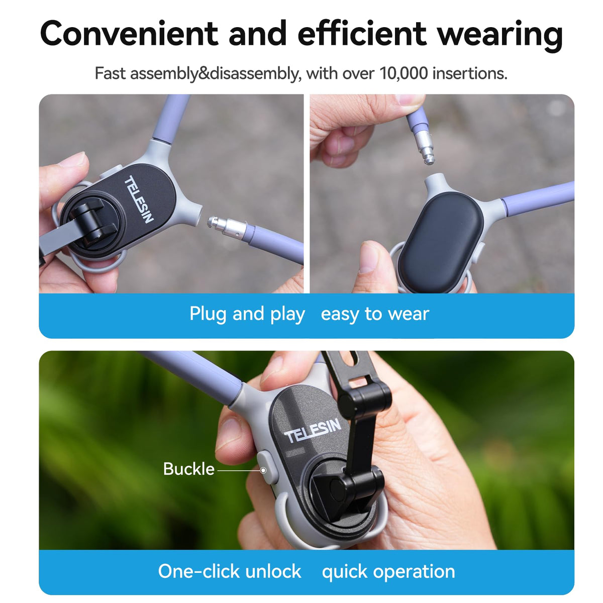 Soporte para Teléfono BRDRC Vlog Trípode Magnético Magsafe Negro para Grabación de Video con Manos Libres para iPhone y Android