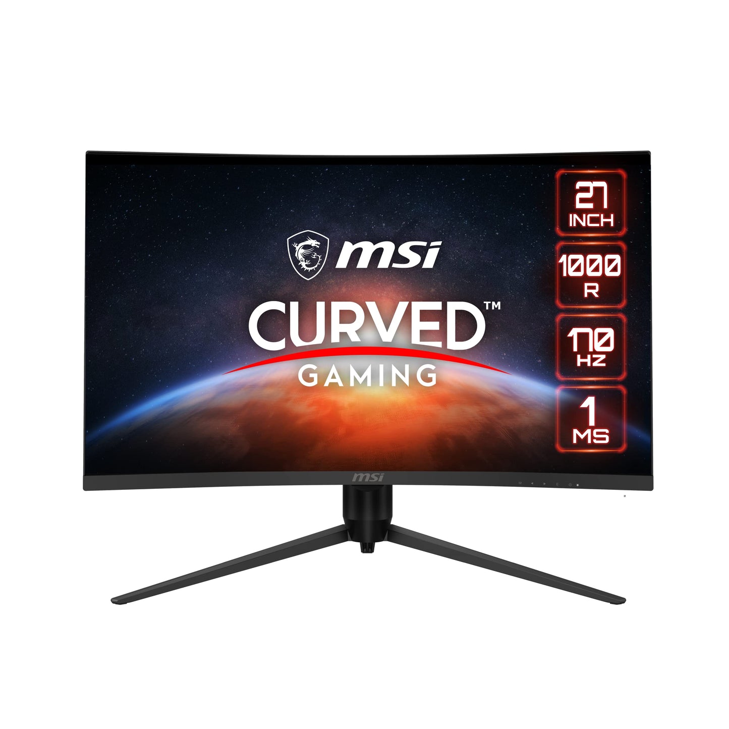 Monitor para Juegos MSI 27 Pulgadas Negro QHD VA 170Hz FreeSync Premium Ajustable