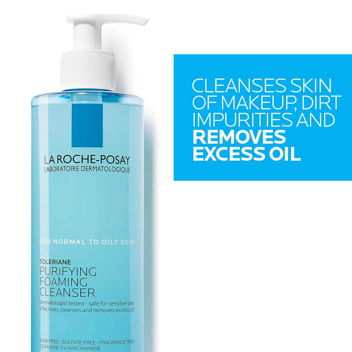 La Roche-Posay - Limpiador espumoso purificante Toleriane, 13.52 onzas líquidas Oz.