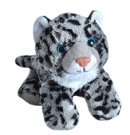 Peluche Hug’EMS Wild Republic Leopardo de Nieve Suave y Blandito 18 cm con Relleno de Botellas Recicladas para Bebés
