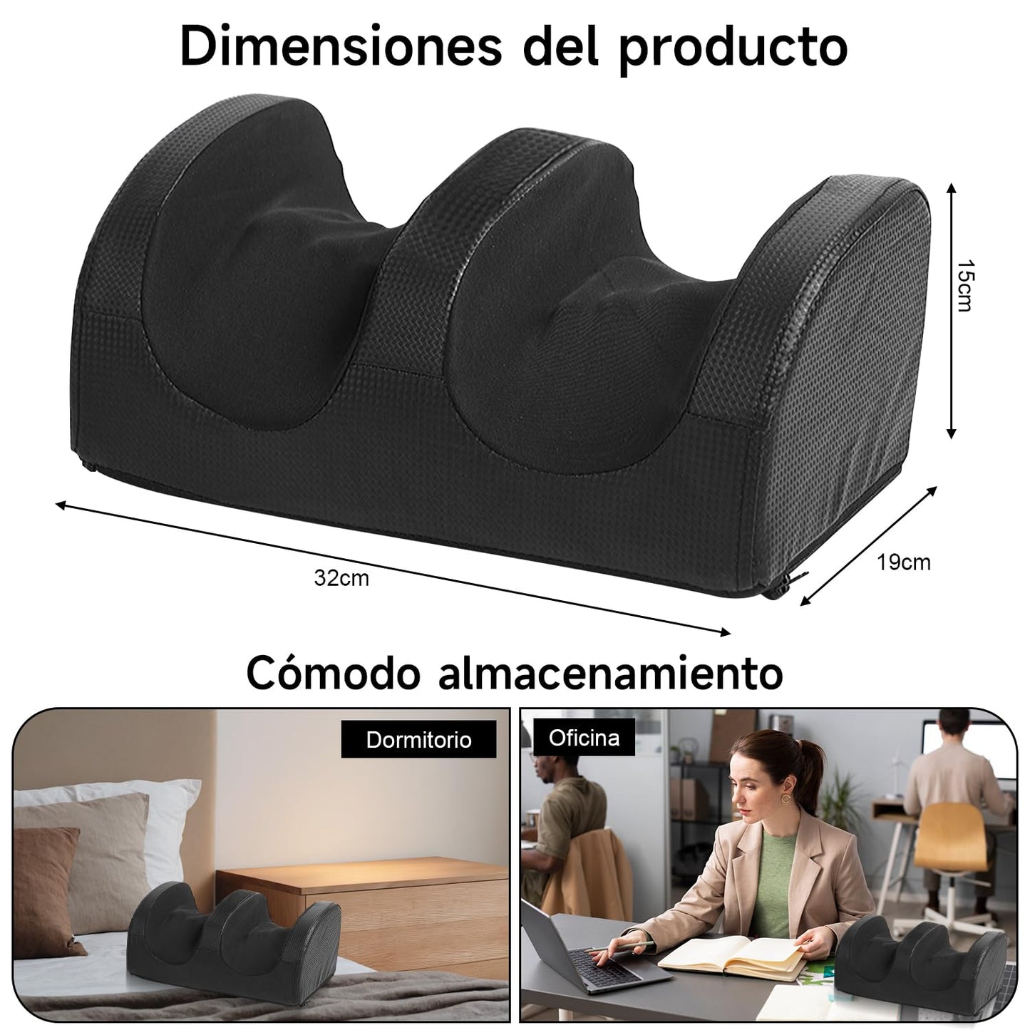 AWCBBT Masajeador de Pies Eléctrico,Con 20 Cabezales de Masaje,Masajeador de Pies,32x19x15cm,Presoterapia Piernas,Con 3 Modos y 3 Intensidades,Foot Massager,Adecuado para uso doméstico y de viaje