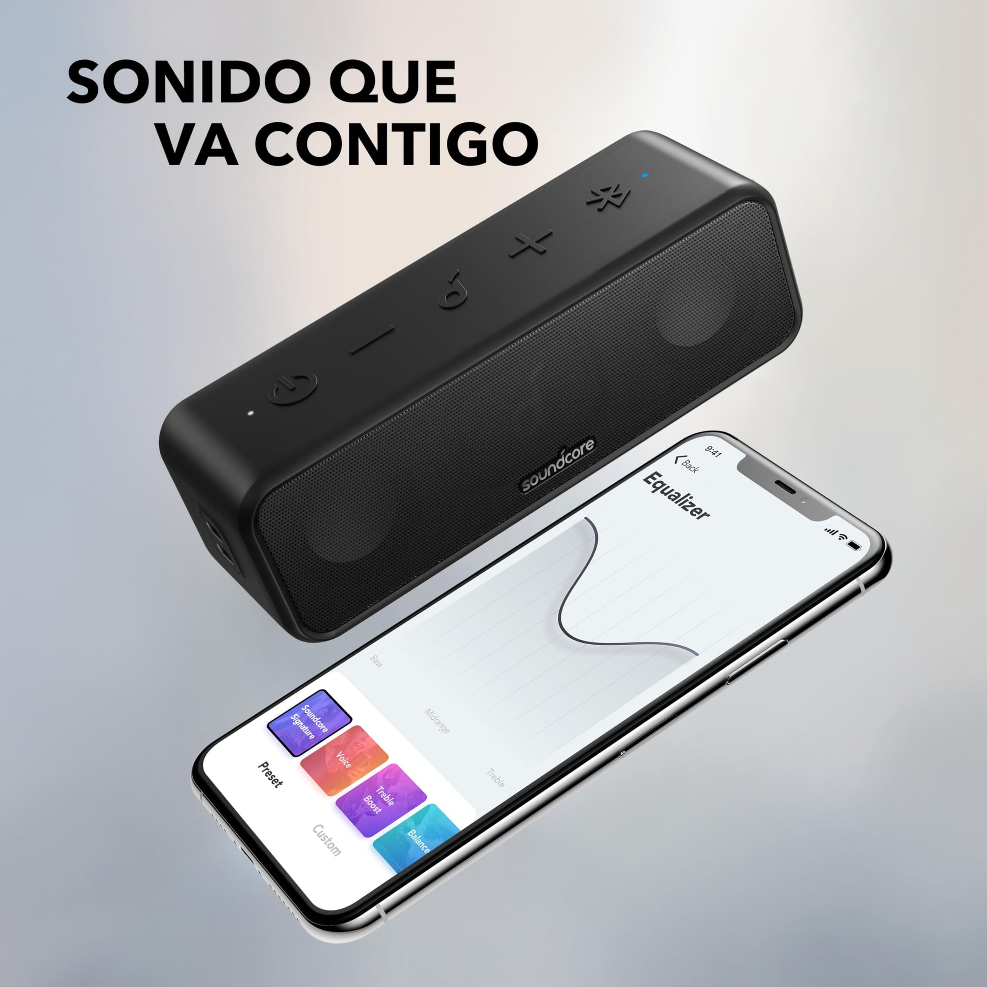 Soundcore by Anker 3 Bocinas Portátiles Bluetooth con Sonido Estéreo, Diafragmas de Titanio Puro, PartyCast, BassUp, 24h Reproducción, IPX7, App con Ecualizador Personalizado,Casa, Playa y Exterior