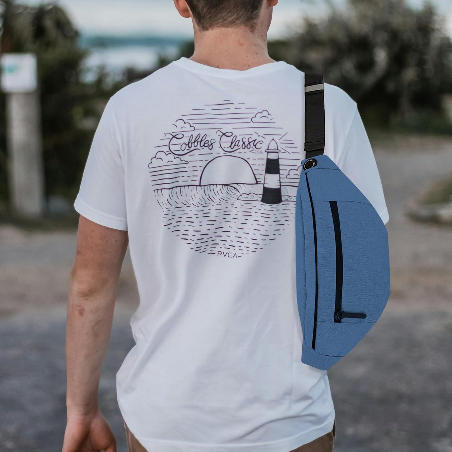 CXJYSD Riñonera de casual para hombres y mujeres,correa de hombro ajustable multifuncional,bolso cruzado con 4 bolsillos con cremallera, adecuado para hacer ejercicio,correr (azul marino-04)