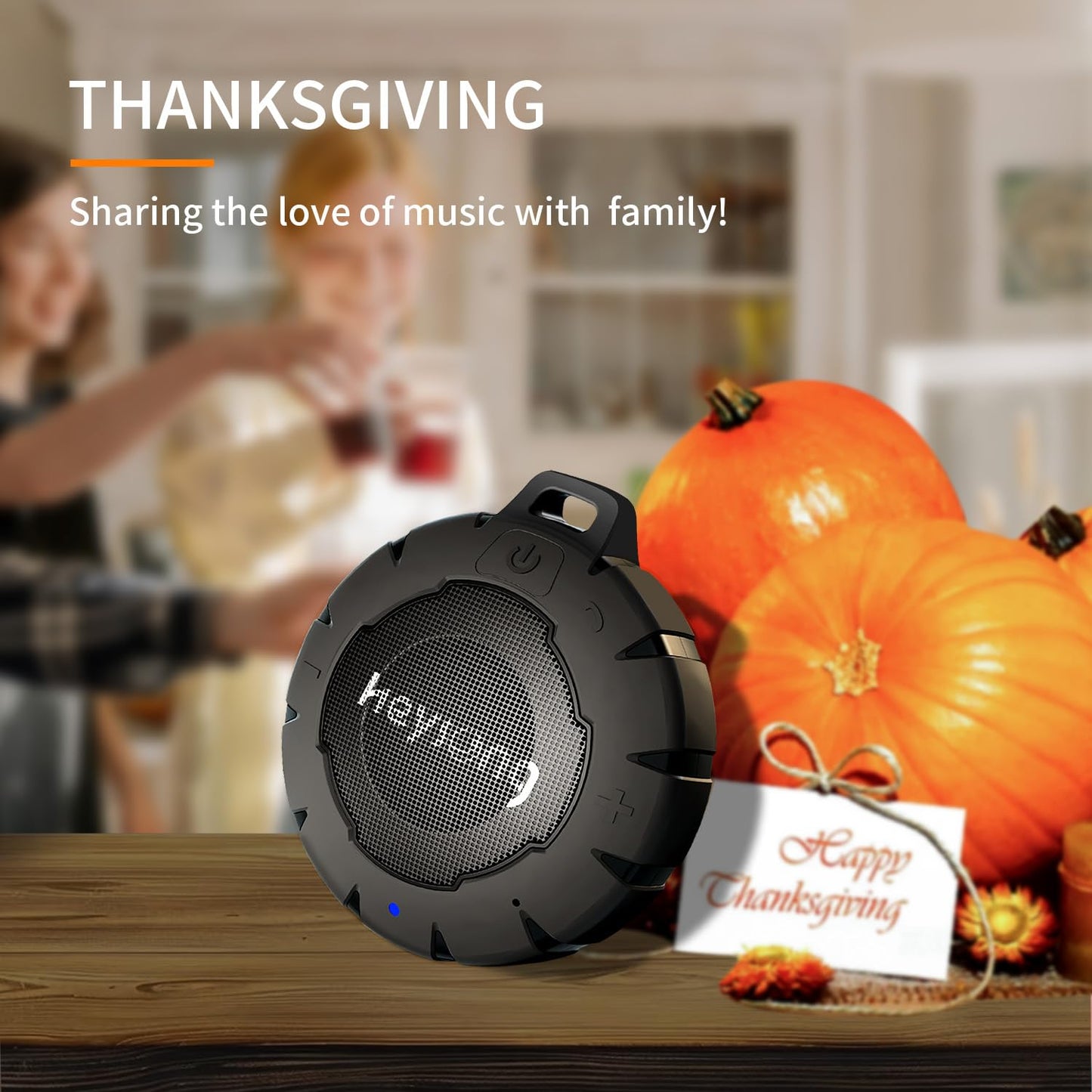 HEYSONG Bocina Bluetooth de Ducha, Altavoz portátil IPX7 Impermeable con Sonido estéreo Fuerte, Bocinas pequeño inalámbrico para baño, Bicicleta, niños