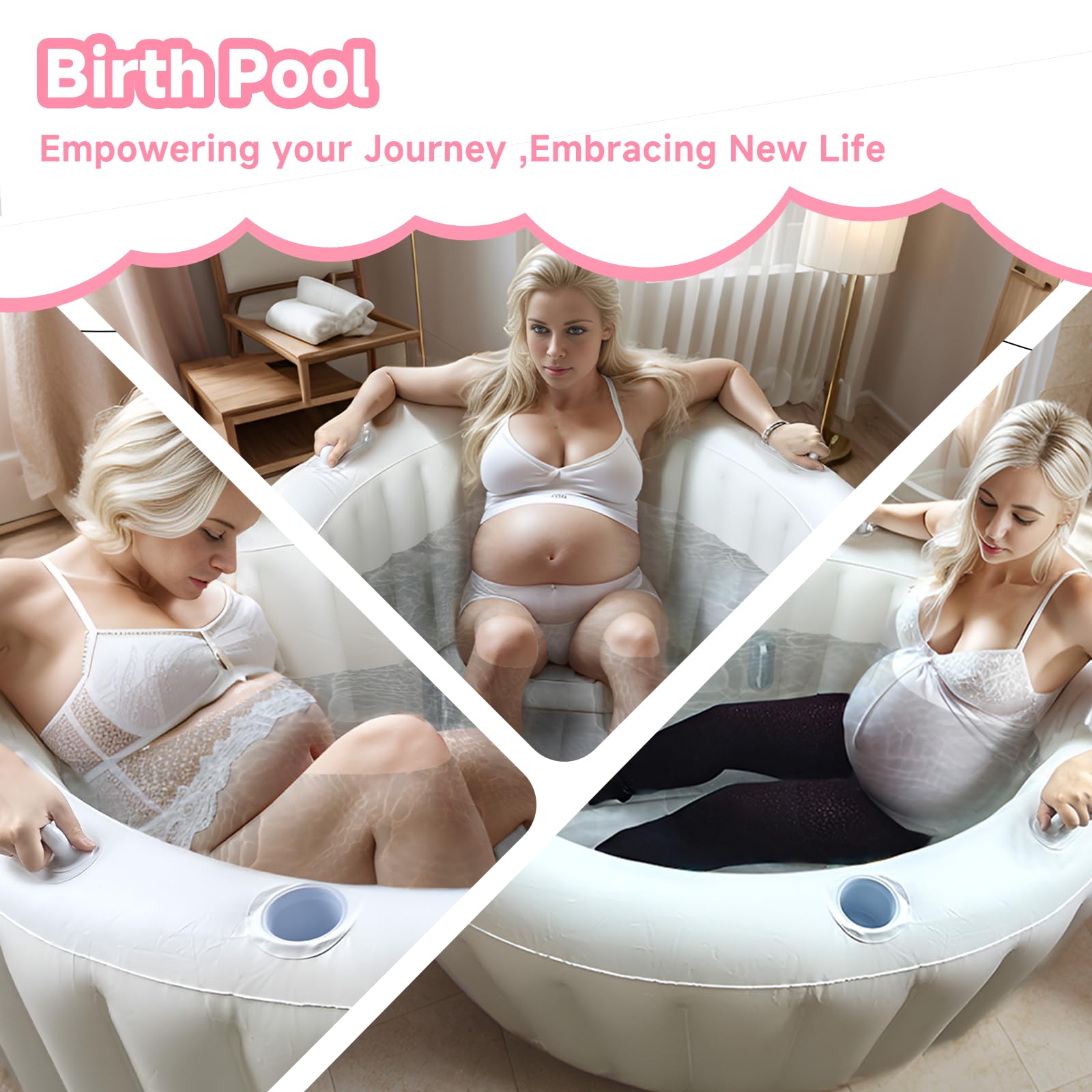 Piscina de Nacimiento Premium Malvavisco Multifuncional para Relajación y Natación