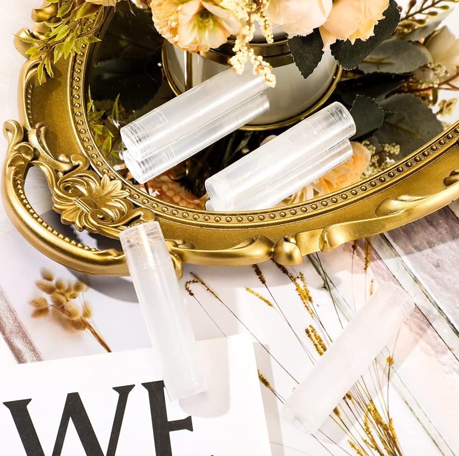 Tubos de Bálsamo Labial Empty Blanco con Tapas para Labial Casero 100pcs 5ml