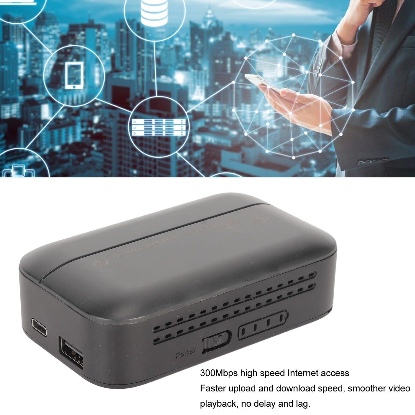 Router WiFi Móvil Asixxsix 5G LTE Portátil Desbloqueado con Batería Recargable 10000mAh