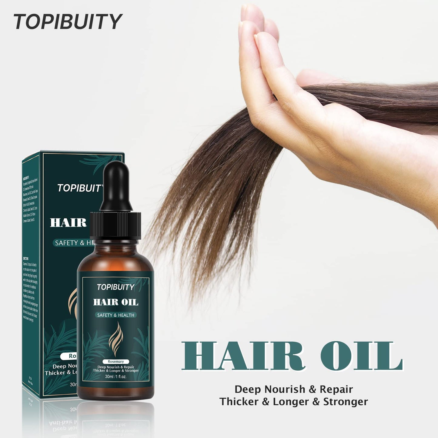 Aceite Orgánico de Romero para Cabello - Nutrición Intensiva y Protección - ¡Cabello Brillante y Voluminoso!