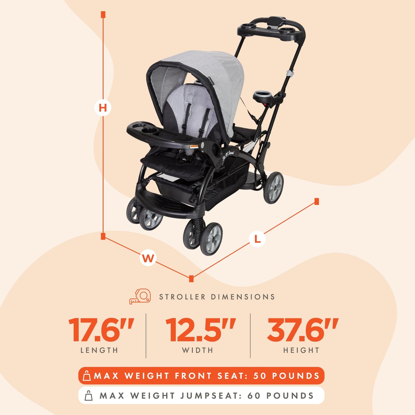 Baby Trend - Sit N Stand Ultra Carriola, bruma matutina