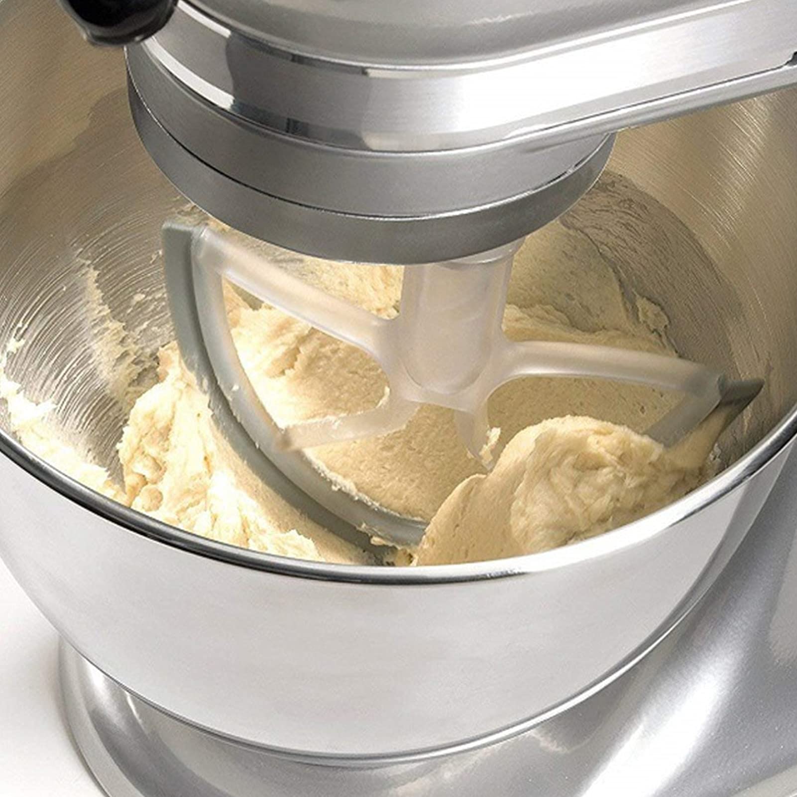 Batidora de Borde Flexible para Kitchenaid, Cabezal Inclinable para Batidora de Pie con Elevador de Tazón 5QT Batidora, Repuesto de Batidora de Mano, Cabezal para Mezcladora de Cocina