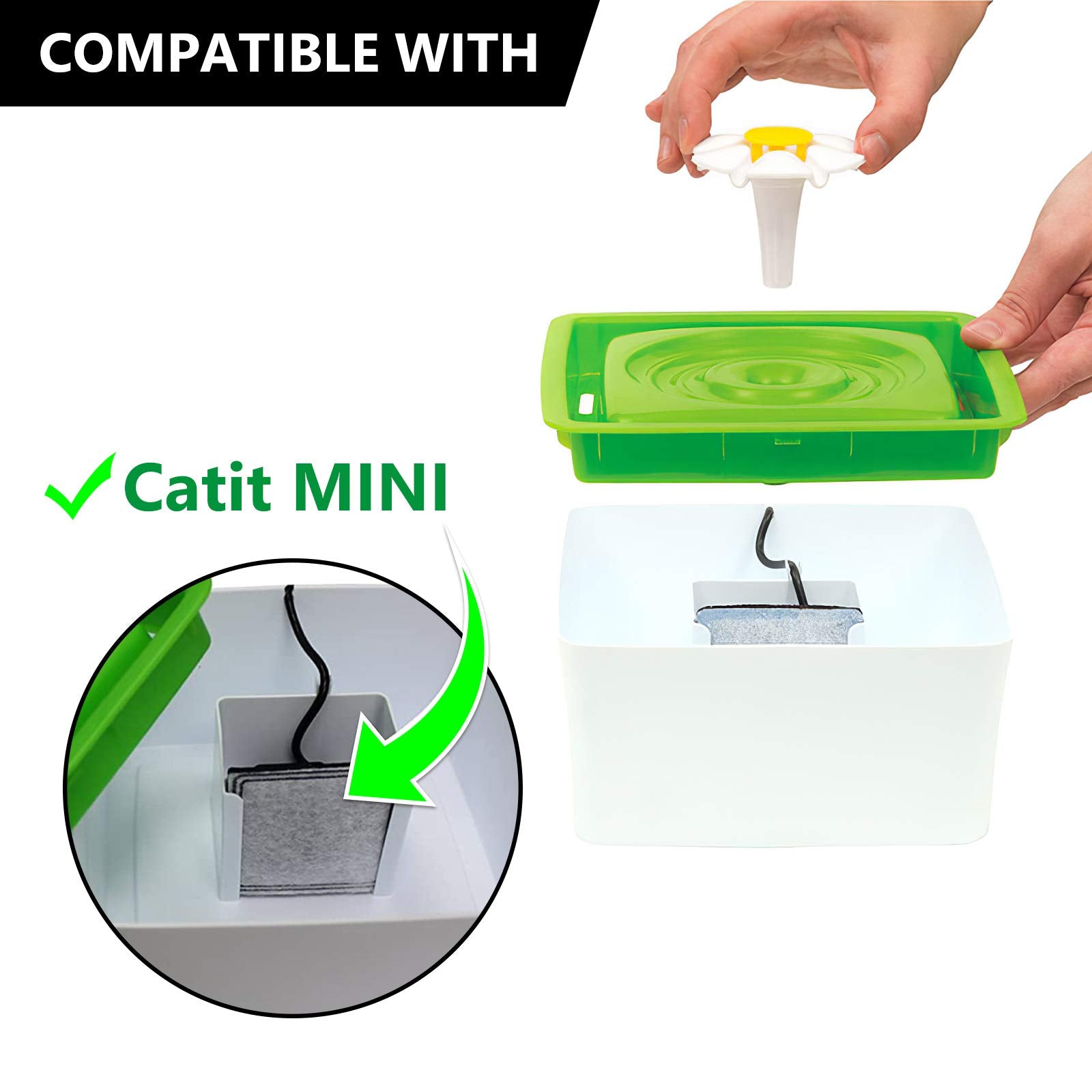 Filtros de Carbono MyfatBOSS Repuestos Compatibles Catit Mini Flower