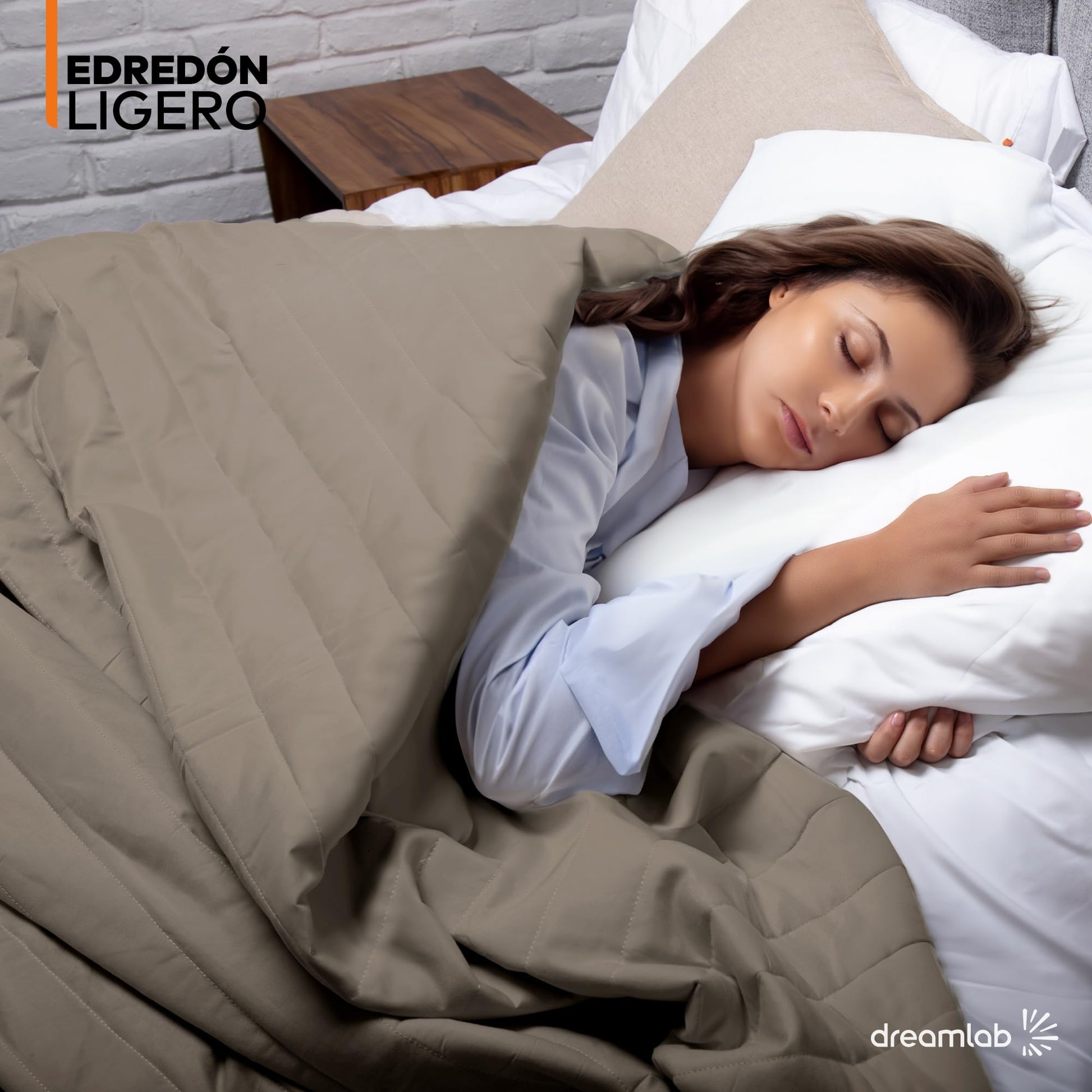 Edredón Dreamlab Arena Relleno de Suaves Microfibras Recubiertas con Gel Hipoalergénico para Cama Individual