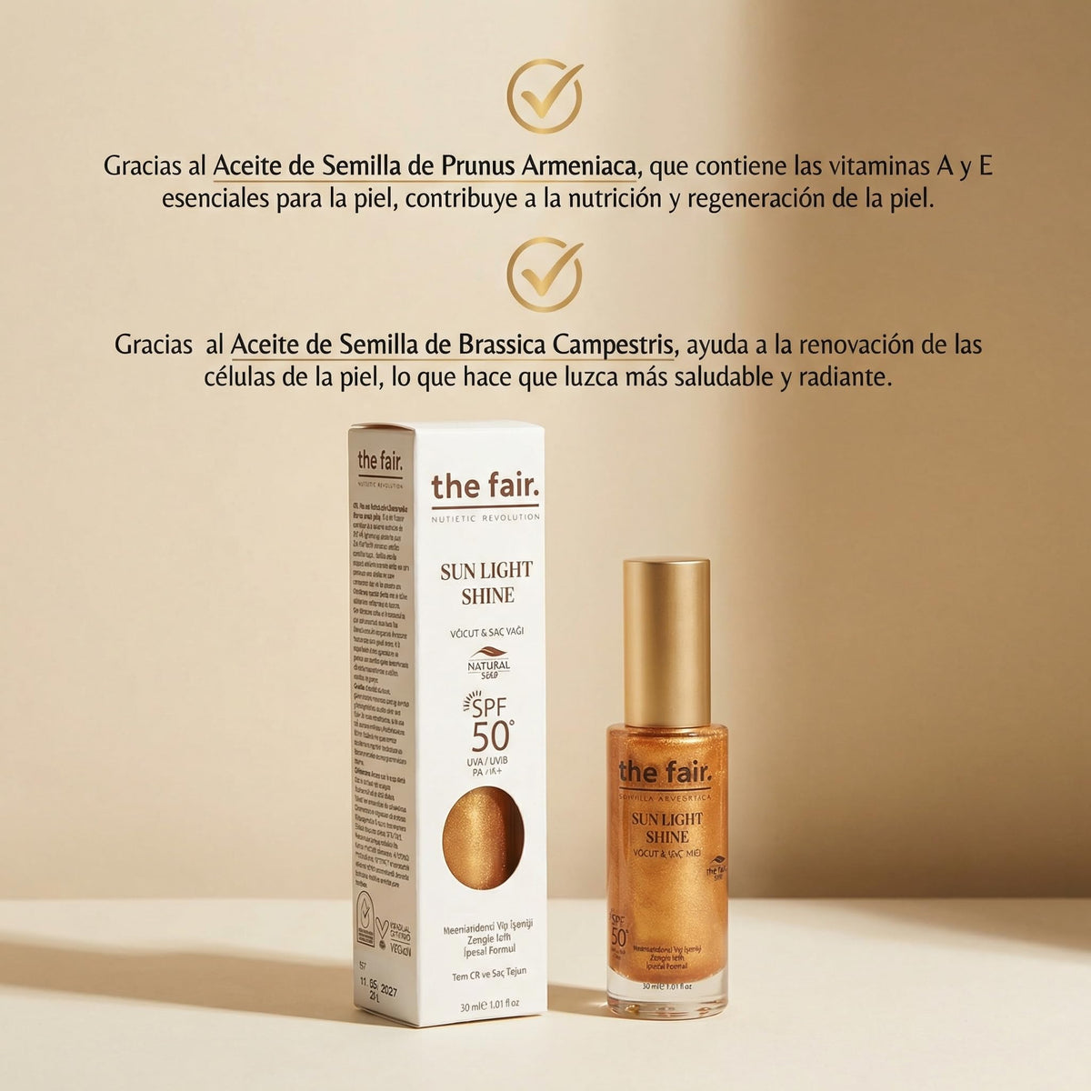 The Fair Sun Light Shine Aceite Corporal y Capilar FPS 50+ PA++++ 100 ml
