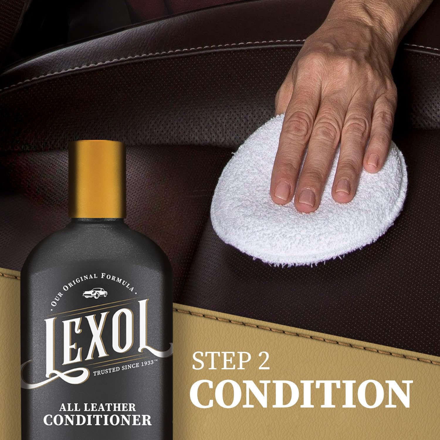 Lexol All Kit Limpiador y acondicionador de Piel para Asientos de Coche e Interiores, camillas y Muebles, Zapatos y Botas, Guantes de béisbol y sillas de Caballo, Dos Botellas de 16.9 onzas y Dos