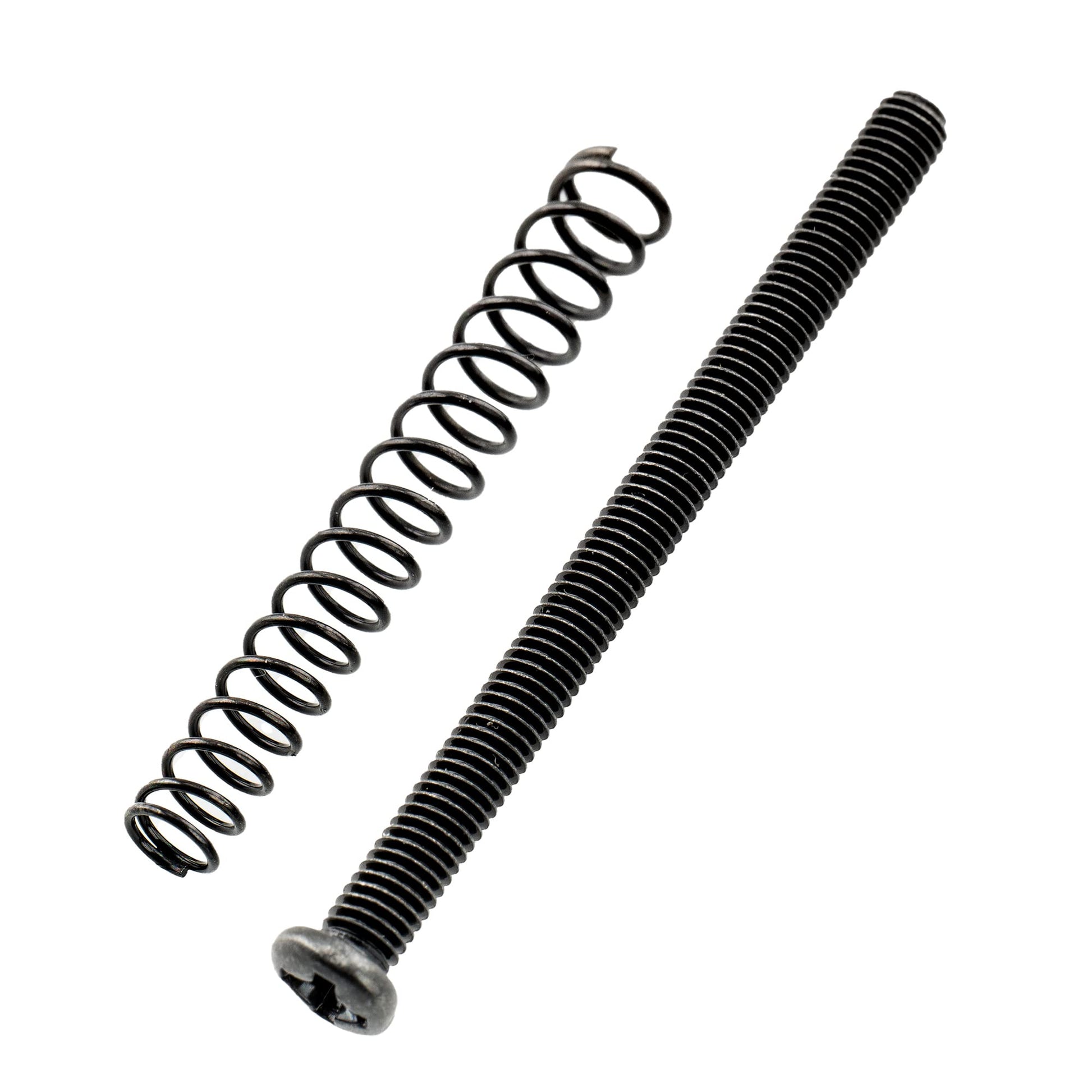 Musiclily Pro Métrico M3X40mm Acero Tornillos de Entonación Silleta e Muelle para Guitarra Eléctrica Bajo Import, Negro(Set de 6)