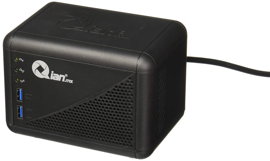 Regulador QIAN.MX Negro 1000va con 8 Contactos y 2 Puertos USB