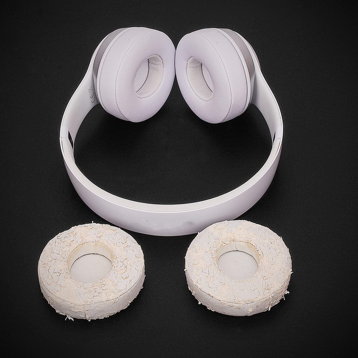 Almohadillas de Repuesto SoloWIT para Beats Solo 3 & Solo 2 Wireless Cuero de proteína Espuma de Memoria Aislamiento de Ruido