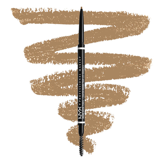 Delineador para cejas, Micro Brow Pencil, Nyx Professional Makeup, Tono Blonde, 1g