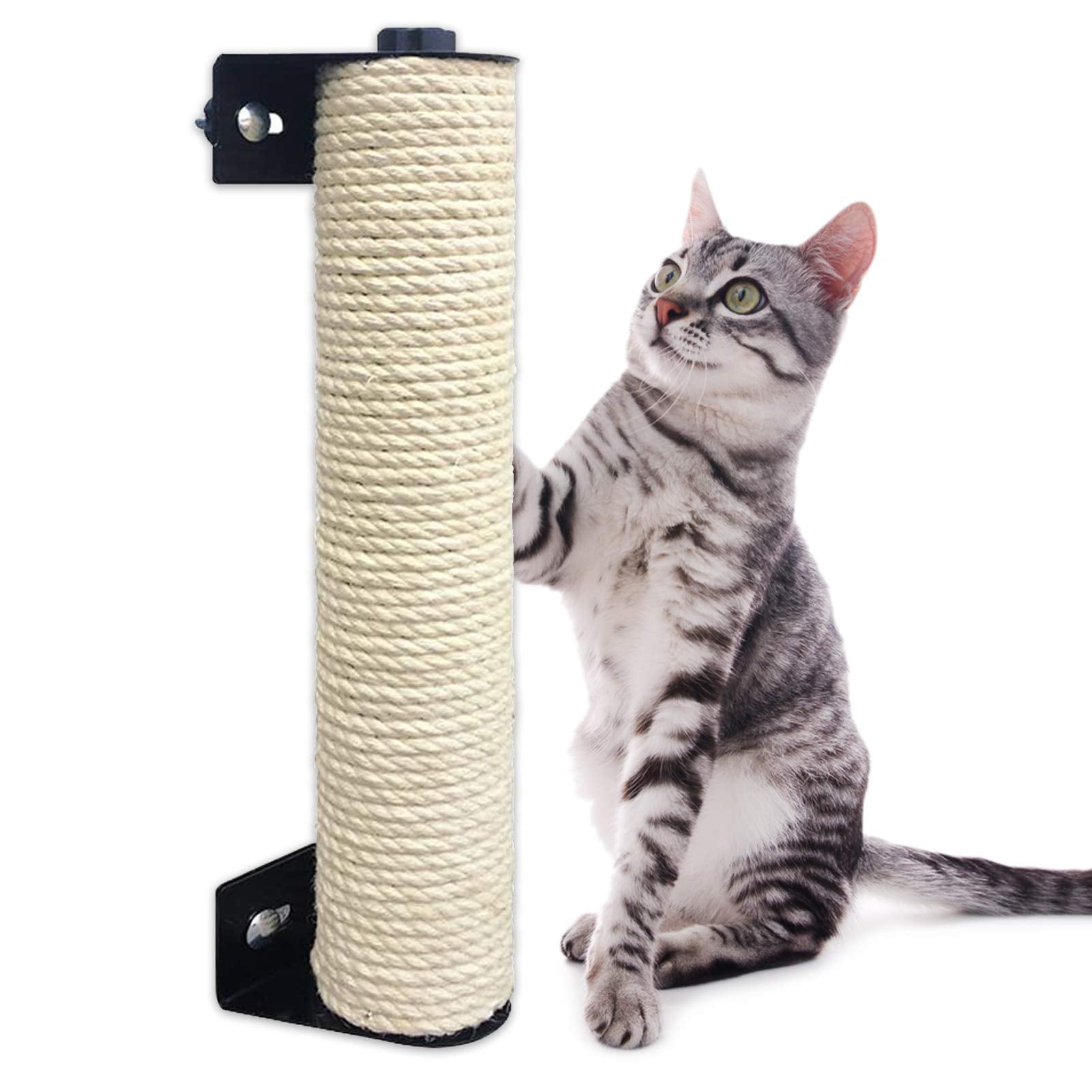 Rascador para Gatos ZFBIRD Beige Ahorro de Espacio para Moler Garras y Escalar