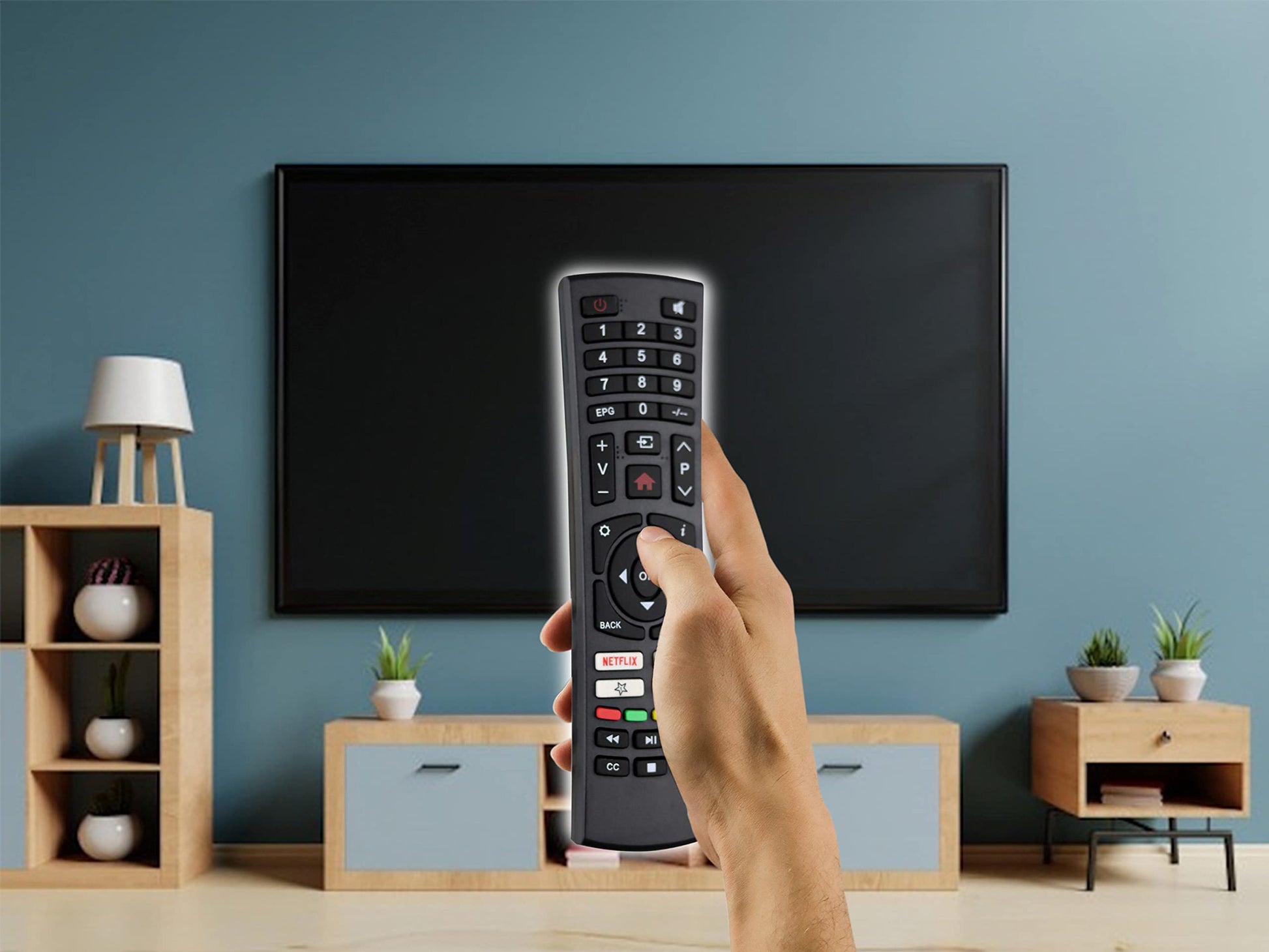 Control Compatible con SANSUI Smx40p28 Y RCA Rtv40p28nf Smart TV Netflix Youtube