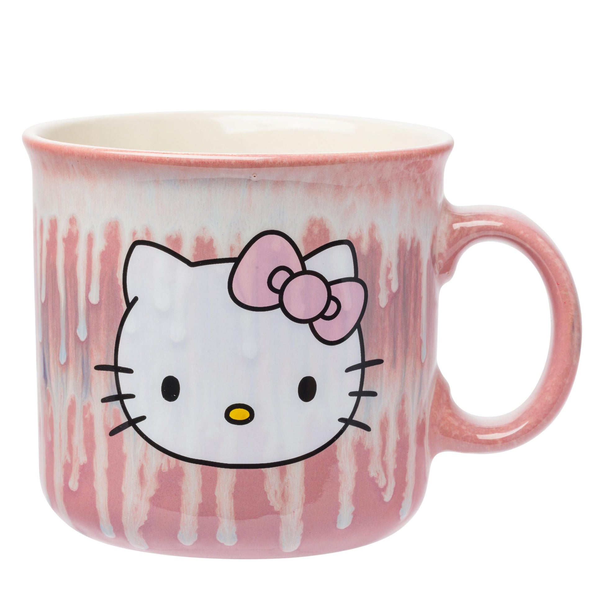 Taza de Cerámica Silver Buffalo Hello Kitty Rojo con Efecto Goteo de 20 Onzas