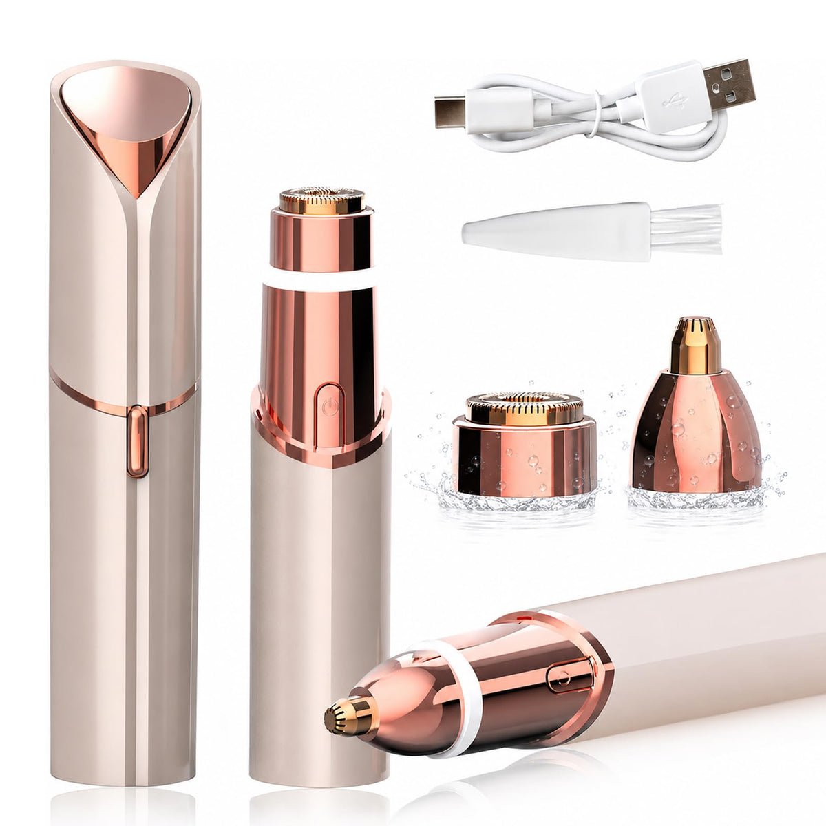 Depiladora Facial Mujer,con Luz LED,Recargable