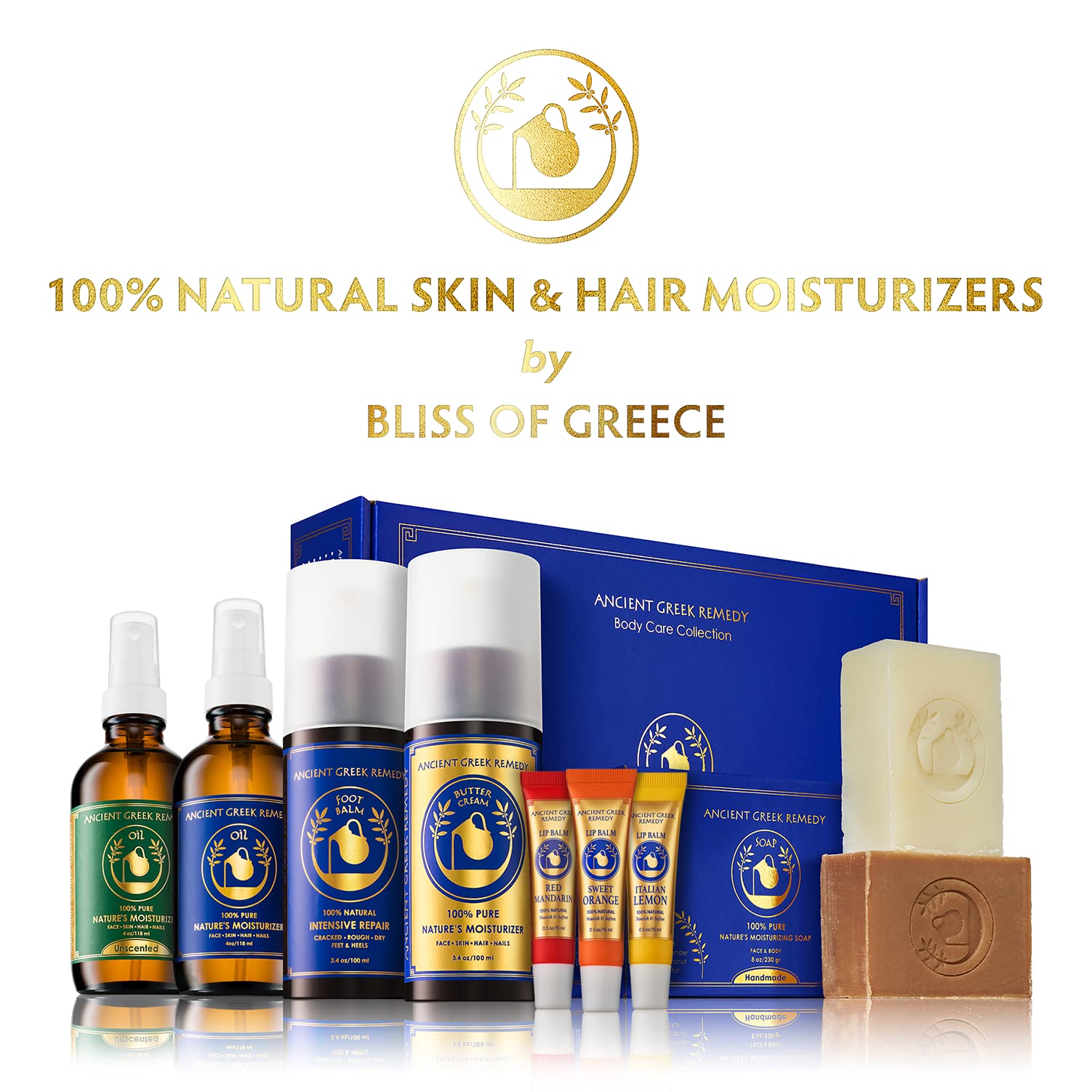 Organic Olive, Lavender, Almond, and Grapeseed Oil Blend with Vitamin E - Daily Moisturizer for Skin, Hair, Face, Nails, and Scalp - Cold Pressed Full Body Oil for Men and Women.