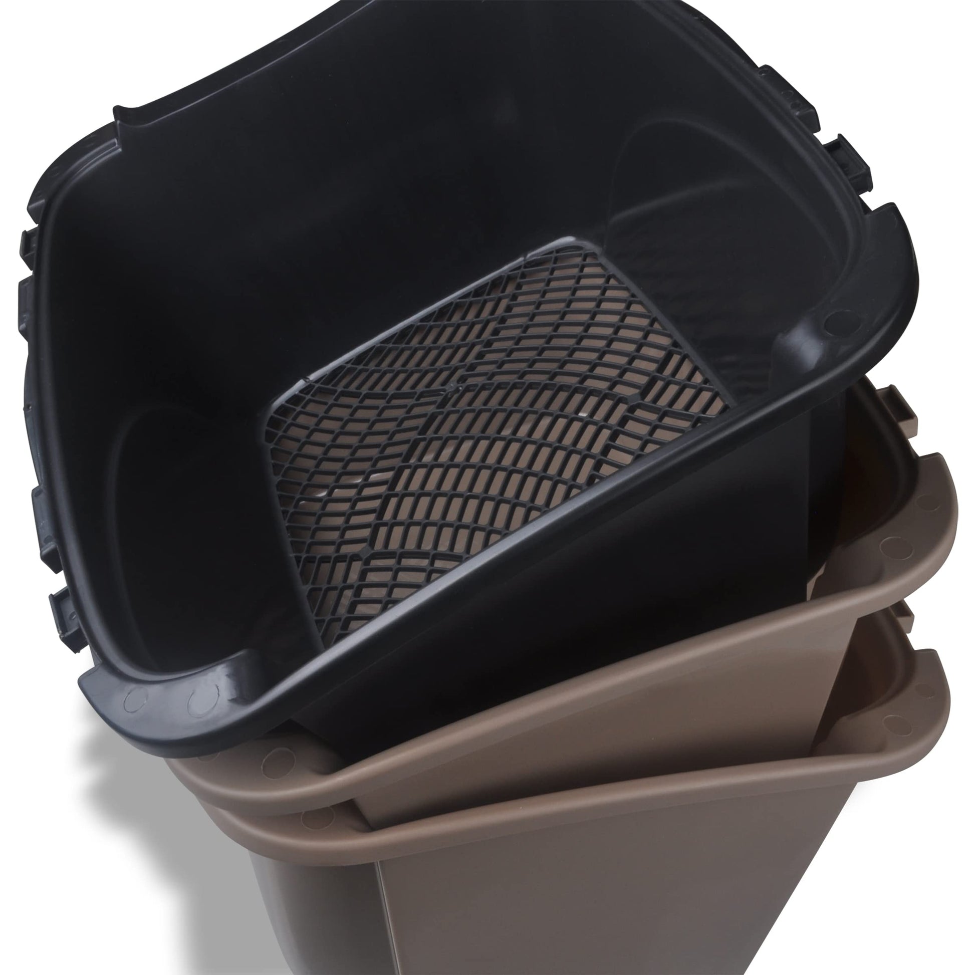 Sartén Grande para Gatos Van Ness Pets Beige con Control de Olores y Capucha