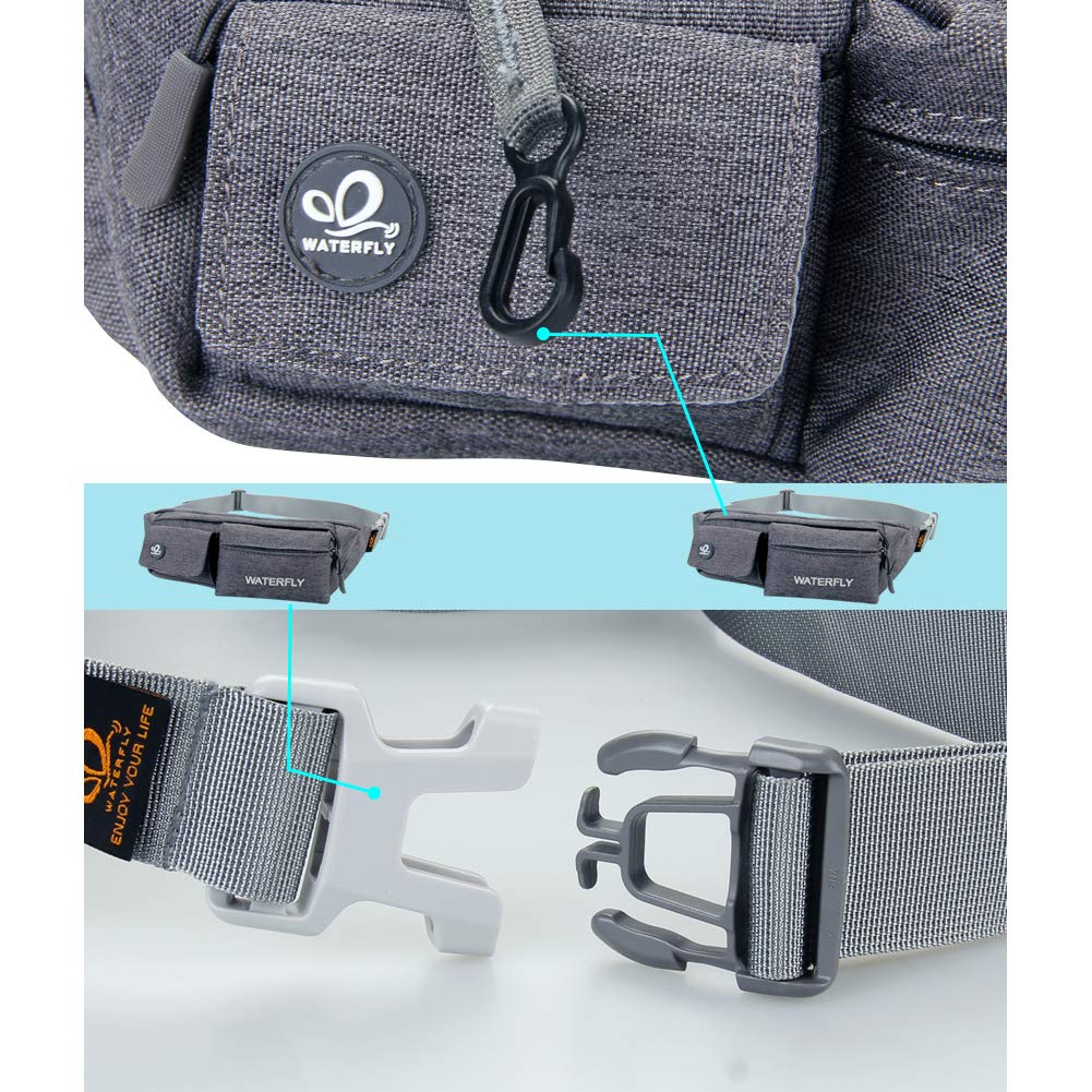 Riñonera WATERFLY Gris Oscuro Pequeña para Mujer y Hombre