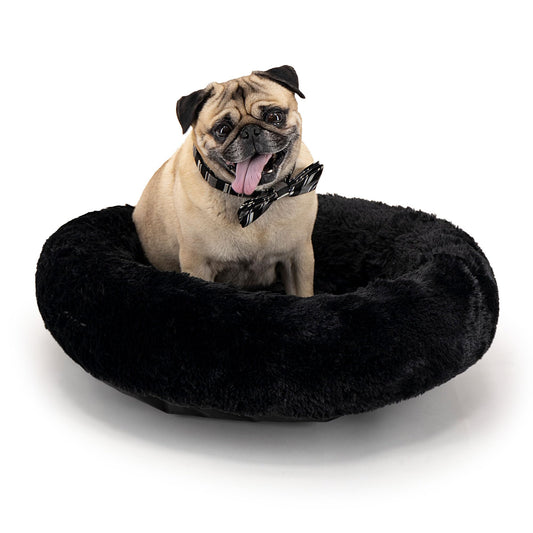 Cama para Perro Hills Negro Tipo Dona Anti Estrés Tamaño Small