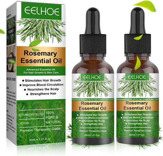 Pack de 2 Aceites de Romero para Estimular el Crecimiento y Nutrir el Cabello, 30ml