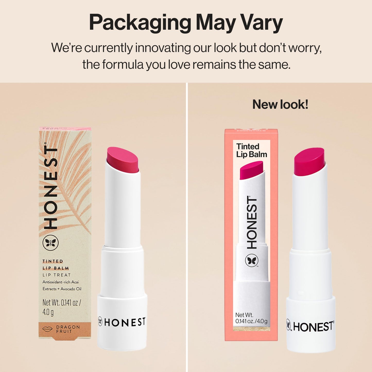 Honest Tinted Lip Balm - Dragon Fruit Women Lip Balm 0.14 oz