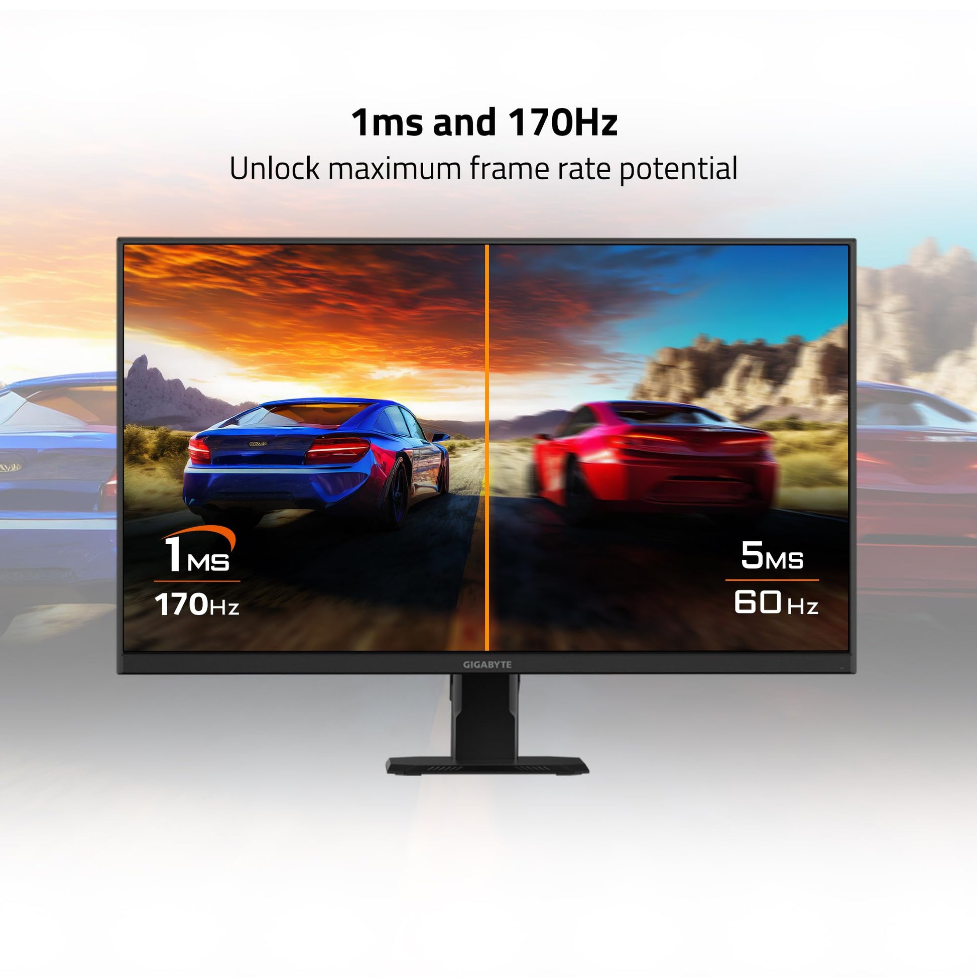 GIGABYTE GS27F - Monitor de juego de 27 pulgadas 165Hz 1080P, visualización IPS SS 1920 x 1080, tiempo de respuesta de 1 ms (MPRT), listo para HDR, FreeSync Premium, 1 puerto de visualización 1.4, 2 x