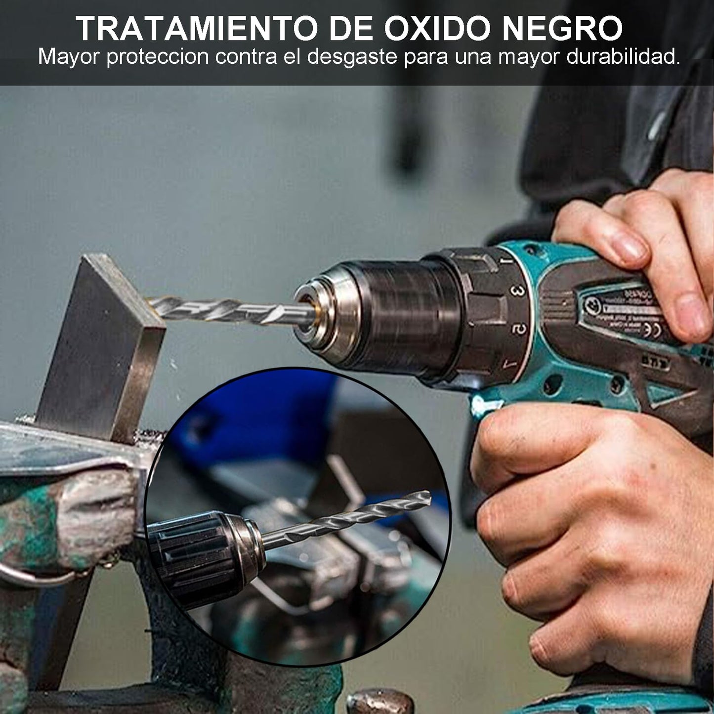 Brocas para Metal, Juego de Brocas de Alta Velocidad de 25 PCS, Extremadamente Resistentes al Calor para Taladrar Agujeros en Metal Duro, Acero Plástico, Hierro Fundido