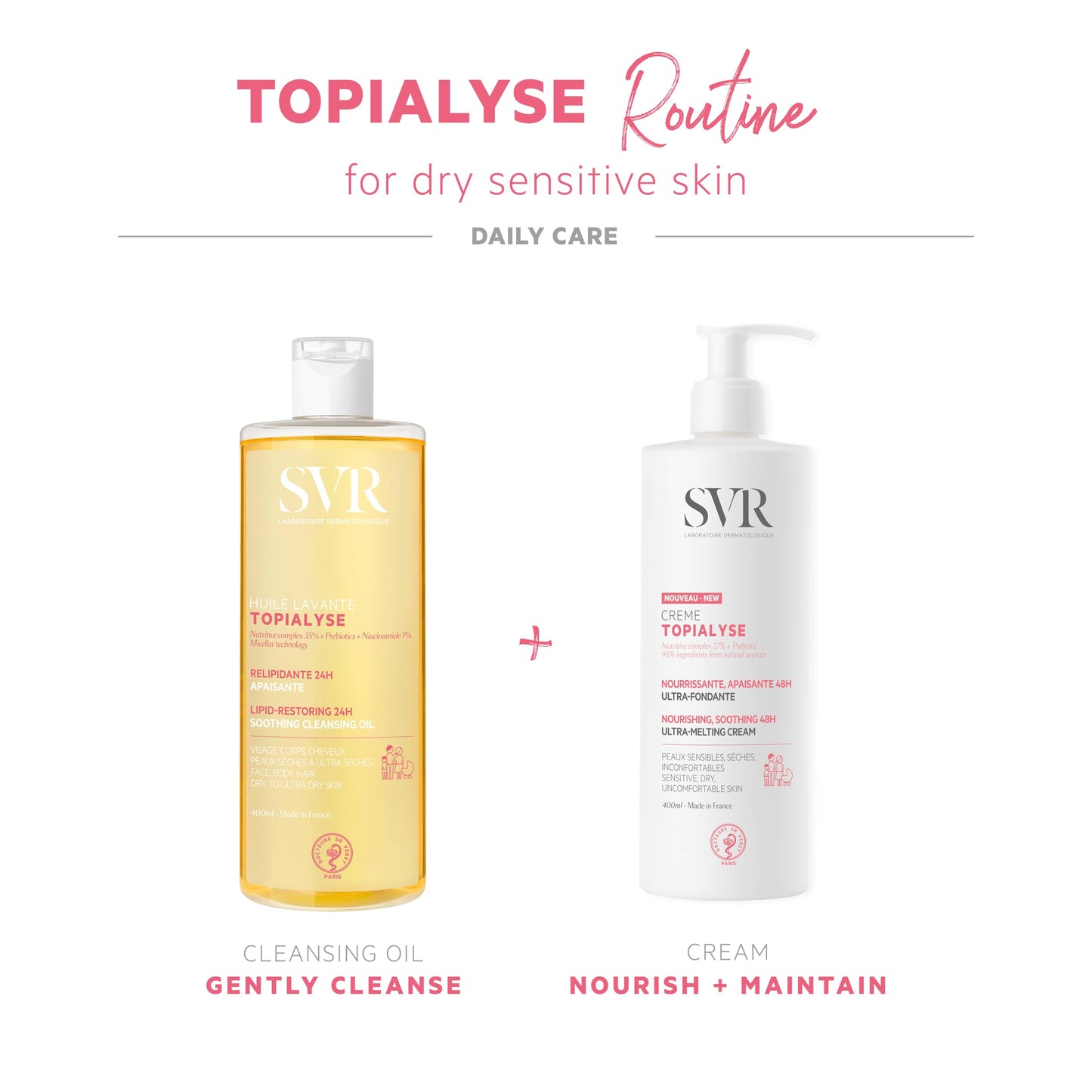 SVR Aceite Limpiador Topialyse para Cuerpo y Rostro 400 ml