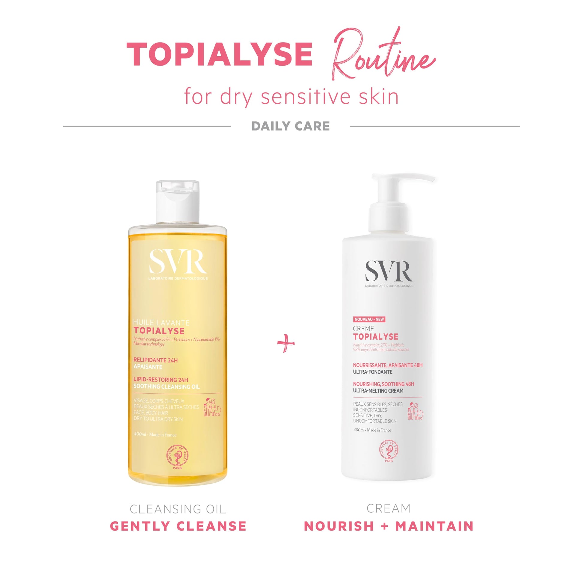 SVR Aceite Limpiador Topialyse para Cuerpo y Rostro 400 ml