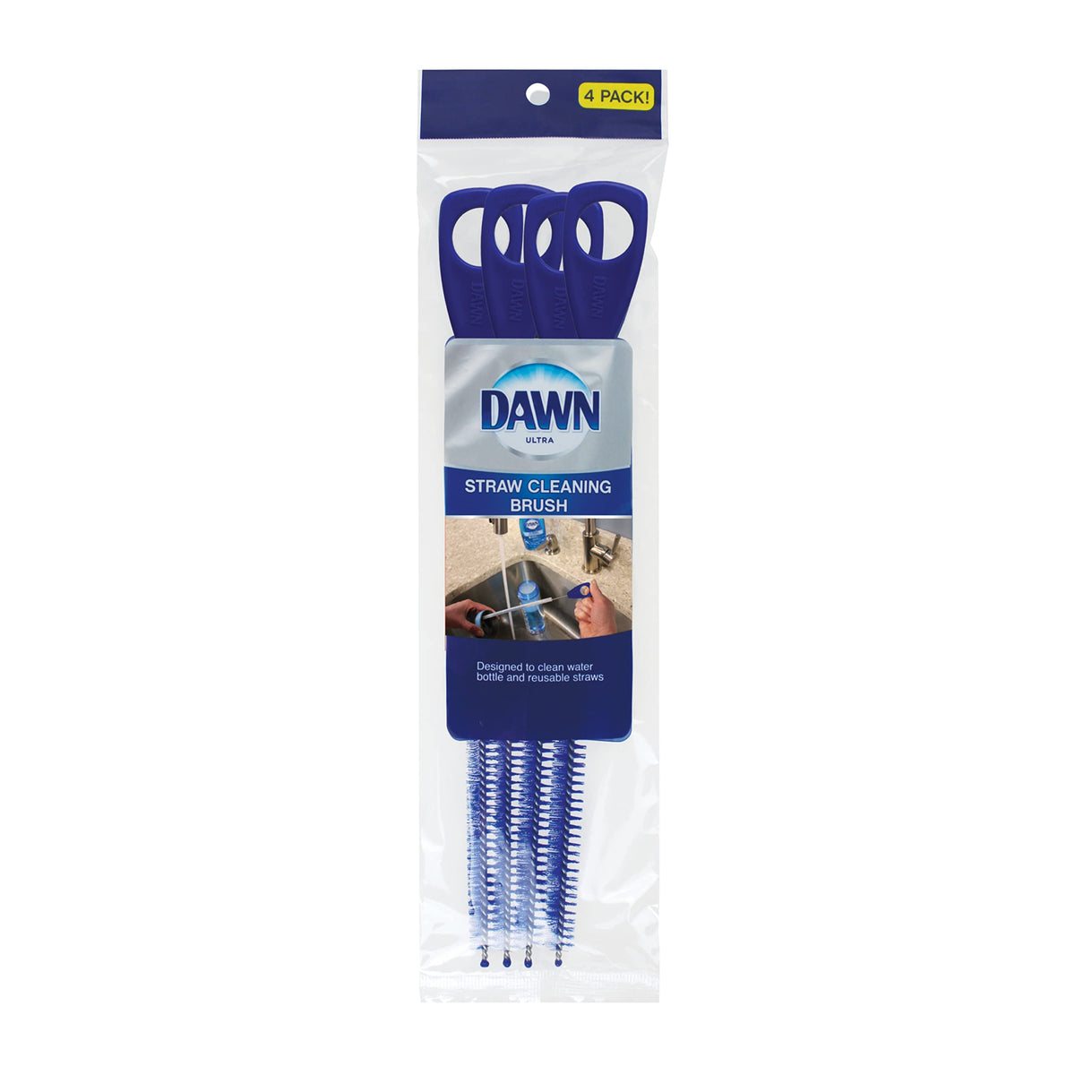 Dawn - Cepillo para Polvo de Limpieza para pajitas Reutilizables, Paquete de 4